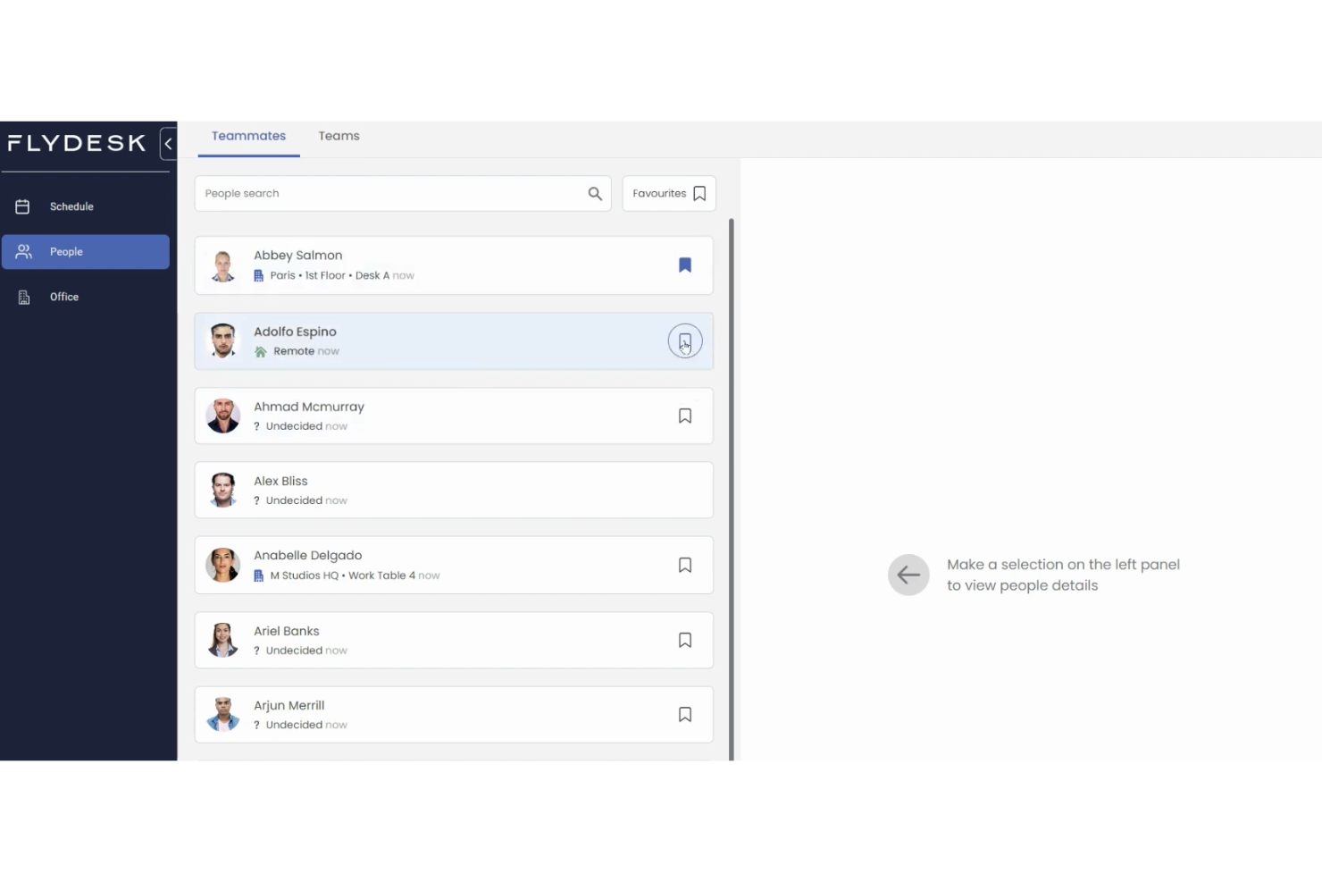 FLYDESK screenshot - 10 beste softwareoplossingen voor het beheer van hybride werkplekken in 2026
