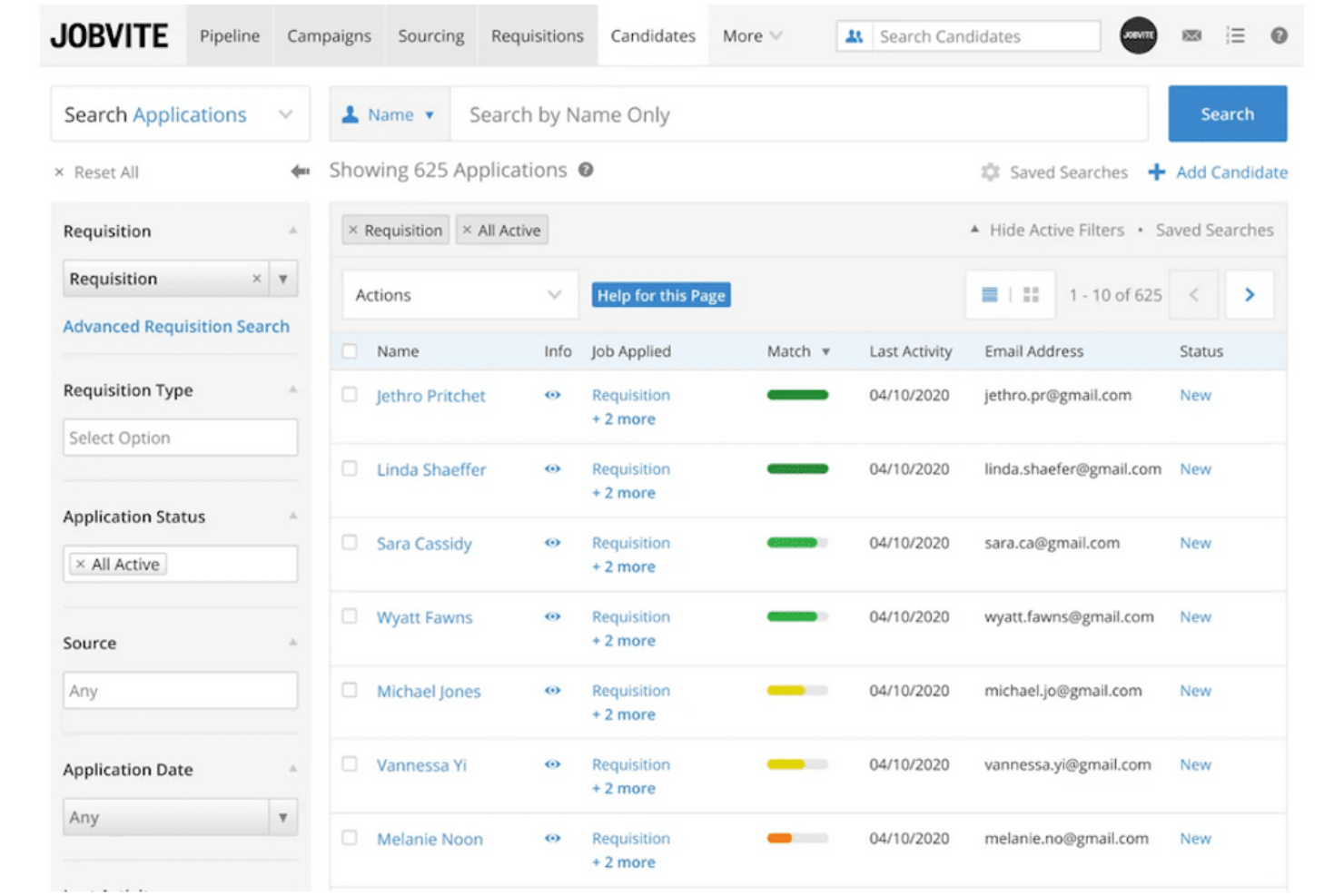 Jobvite screenshot - 10 beste kandidatenvolgsystemen voor marketingteams in 2026