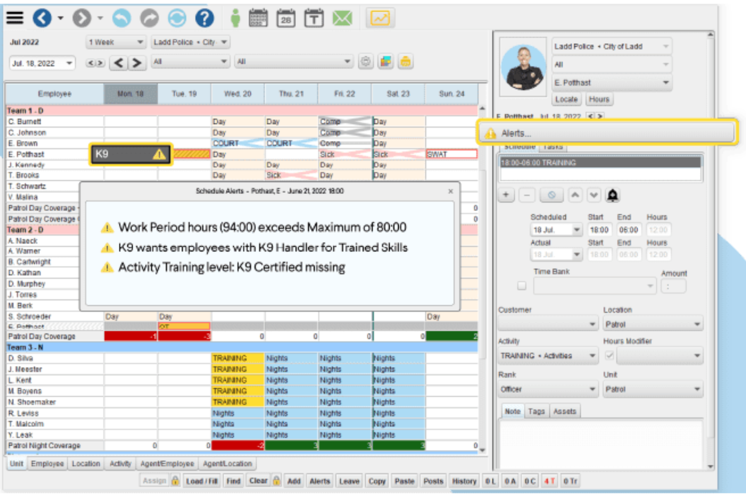 InTime screenshot - 10 beste software voor de roostering van brandweerkorpsen in 2026