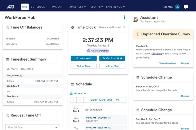 Workforce Software screenshot - 10 beste software voor personeelsbeheer in de gezondheidszorg in 2026