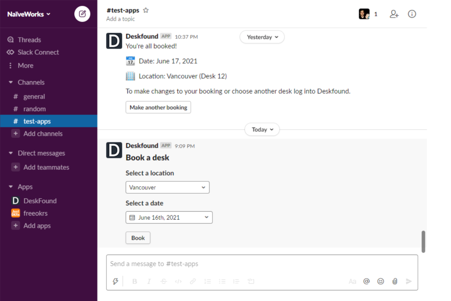 Deskfound screenshot - 10 beste gratis software voor flexplekreservering in 2026