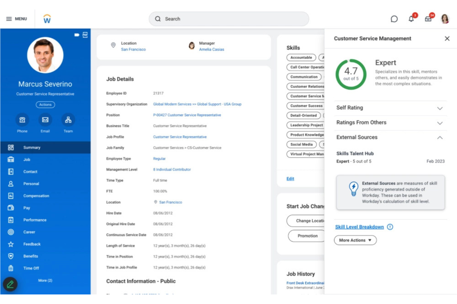 Workday screenshot - 10 beste software voor loopbaanbeheer in 2026