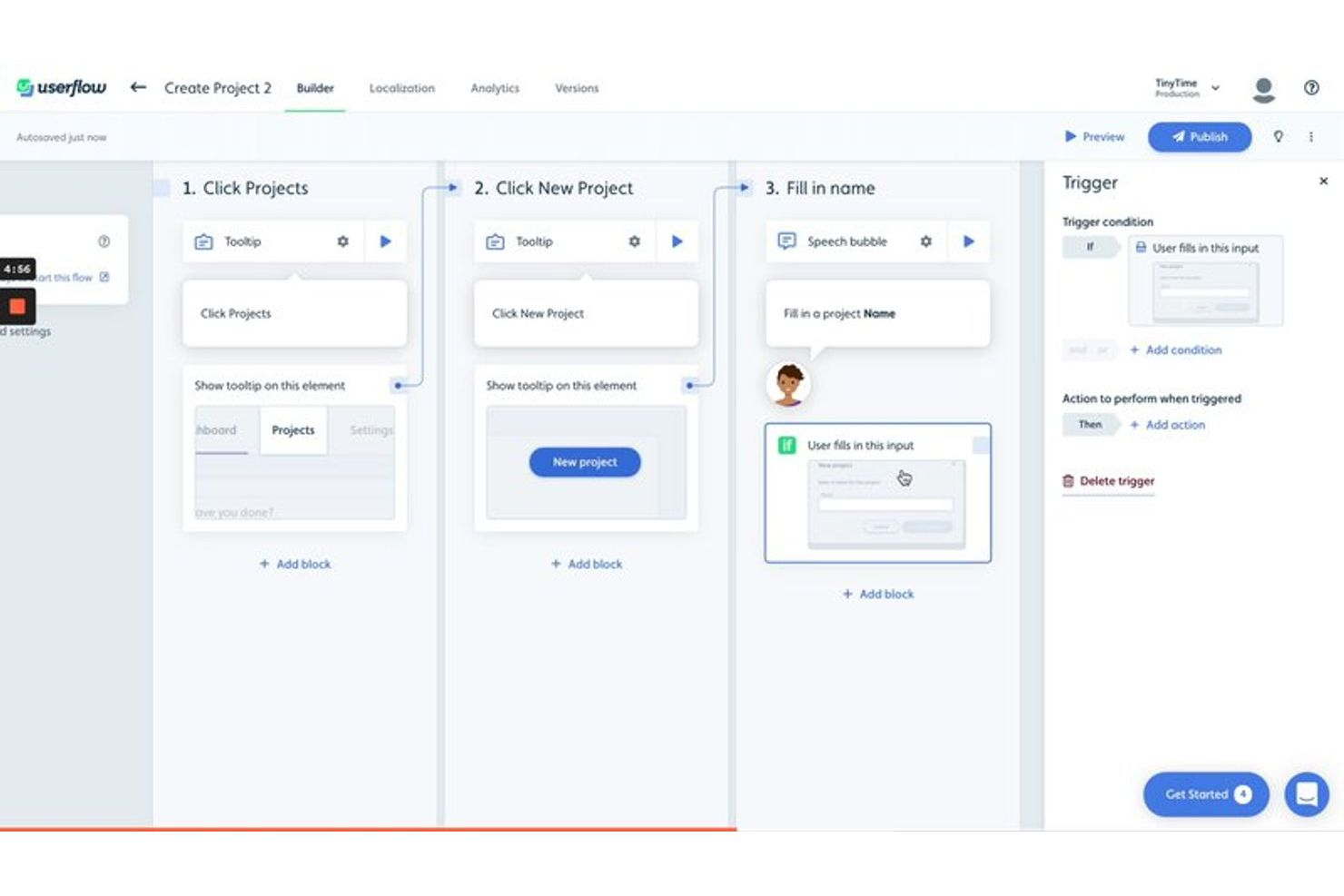 Userflow screenshot - 10 beste alternatieven voor Whatfix voor 2026
