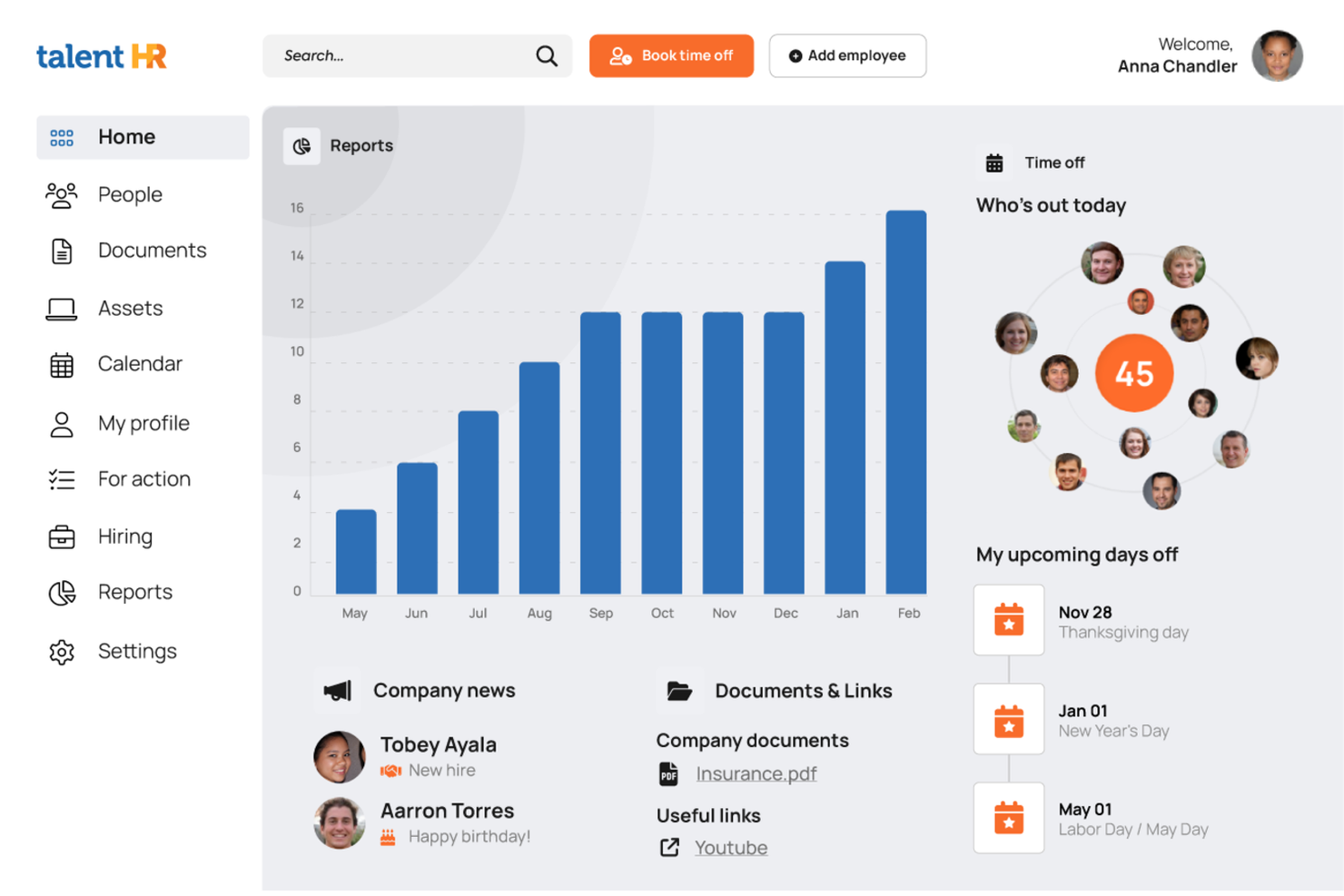TalentHR screenshot - 10 beste HR-compliancesystemen voor kleine bedrijven voor 2026