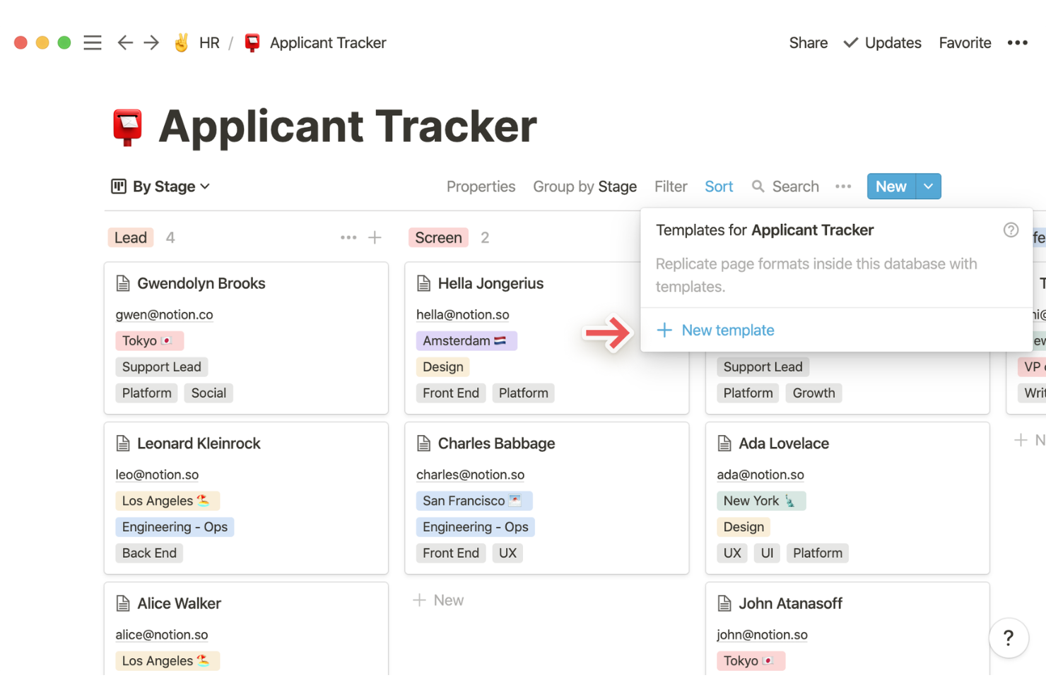 Notion screenshot - 10 beste software voor HR-projectmanagement in 2026