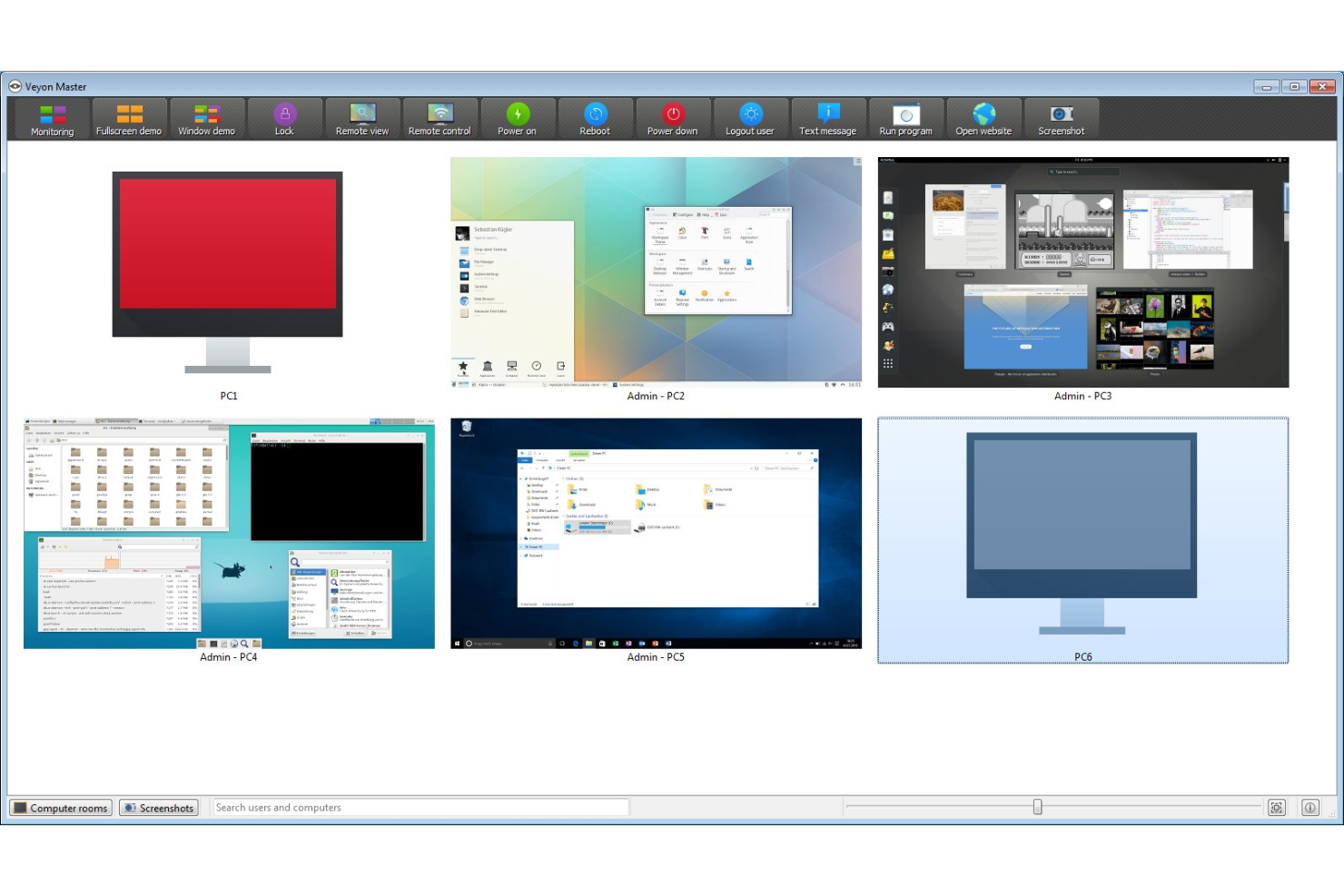 Veyon screenshot - 10 beste openbronsoftware voor werknemersmonitoring in 2026