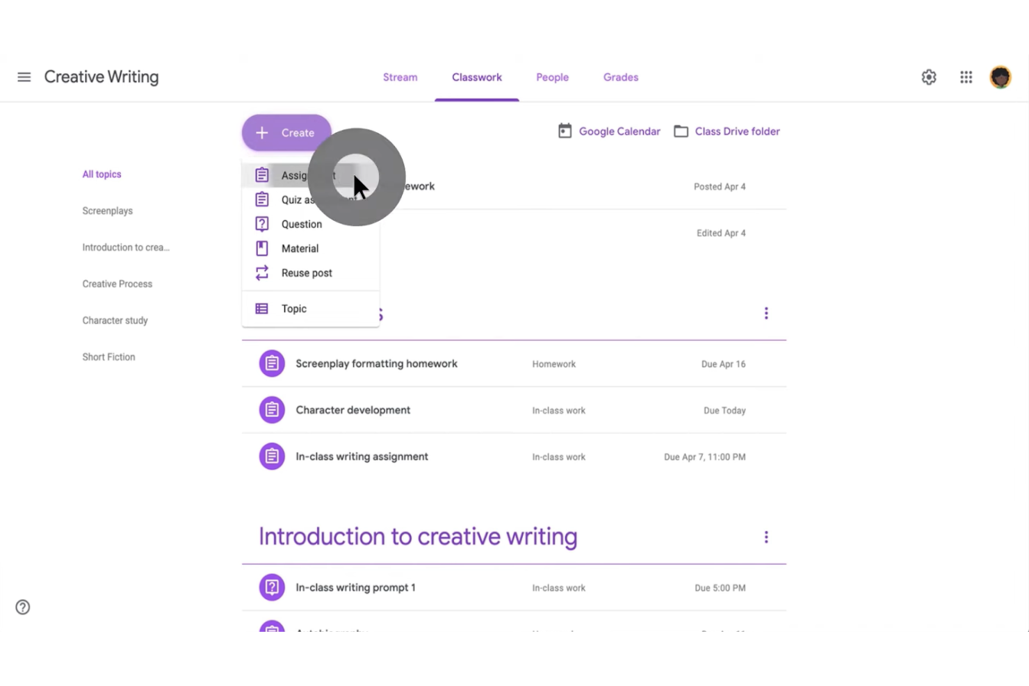 Google Classroom screenshot - De 10 beste gratis LMS’en beoordeeld in 2026