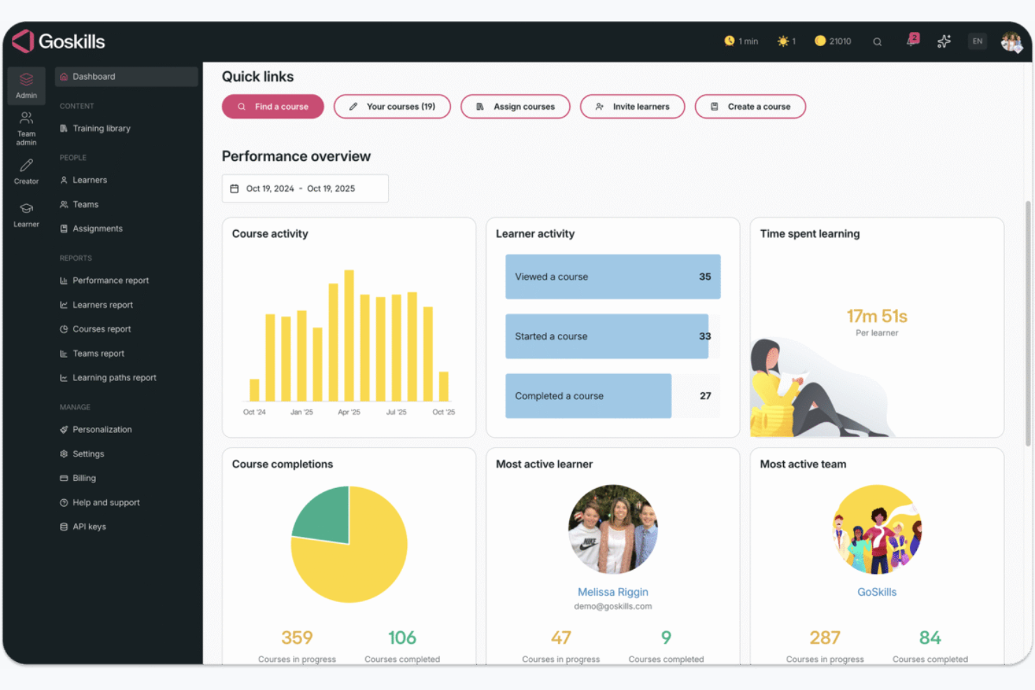 GoSkills screenshot - 10 beste leerervaringplatforms beoordeeld in 2026