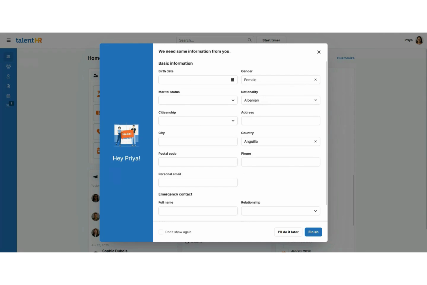 TalentHR screenshot - 10 beste HR-software voor non-profitorganisaties beoordeeld in 2026