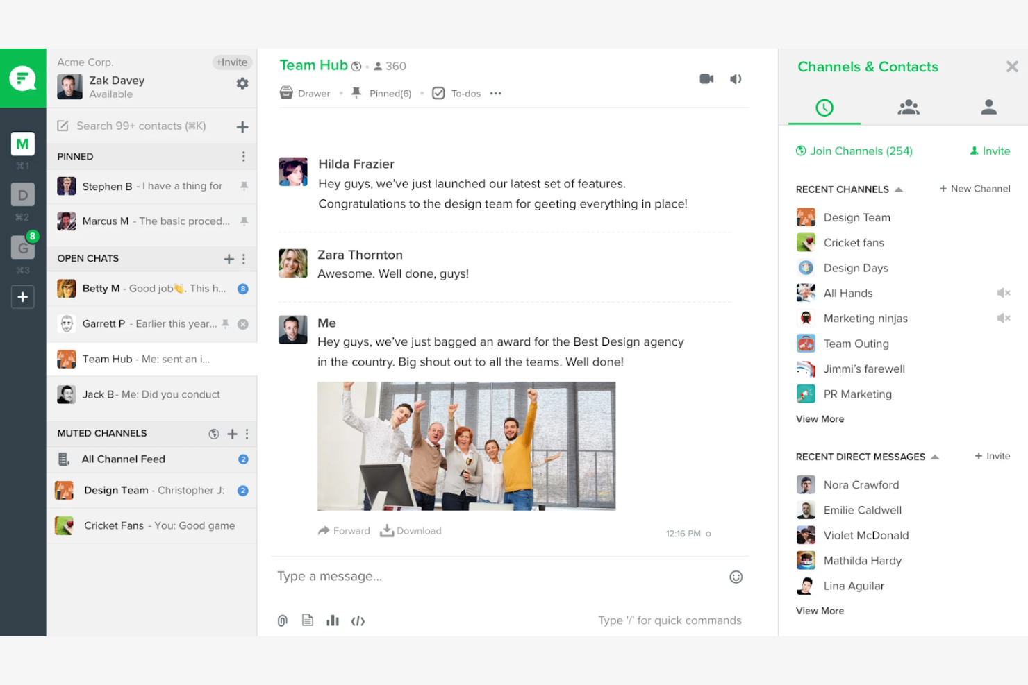 Flock screenshot - 10 beste apps voor bedrijfscommunicatie beoordeeld in 2026