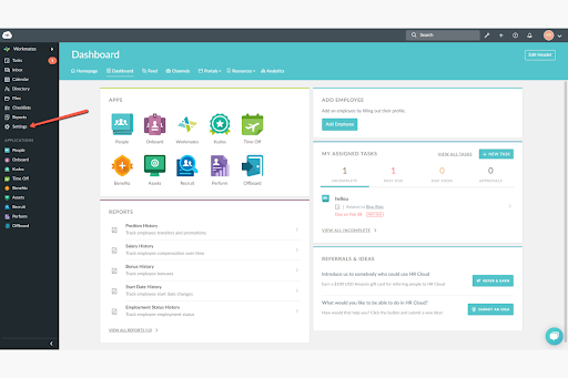 HR Cloud screenshot - 10 beste onboardingsoftware voor ondernemingen, beoordeeld in 2026
