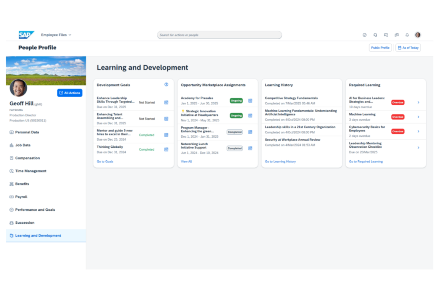 SAP SuccessFactors HCM screenshot - 10 beste AI-oplossingen voor ondernemingen beoordeeld in 2026