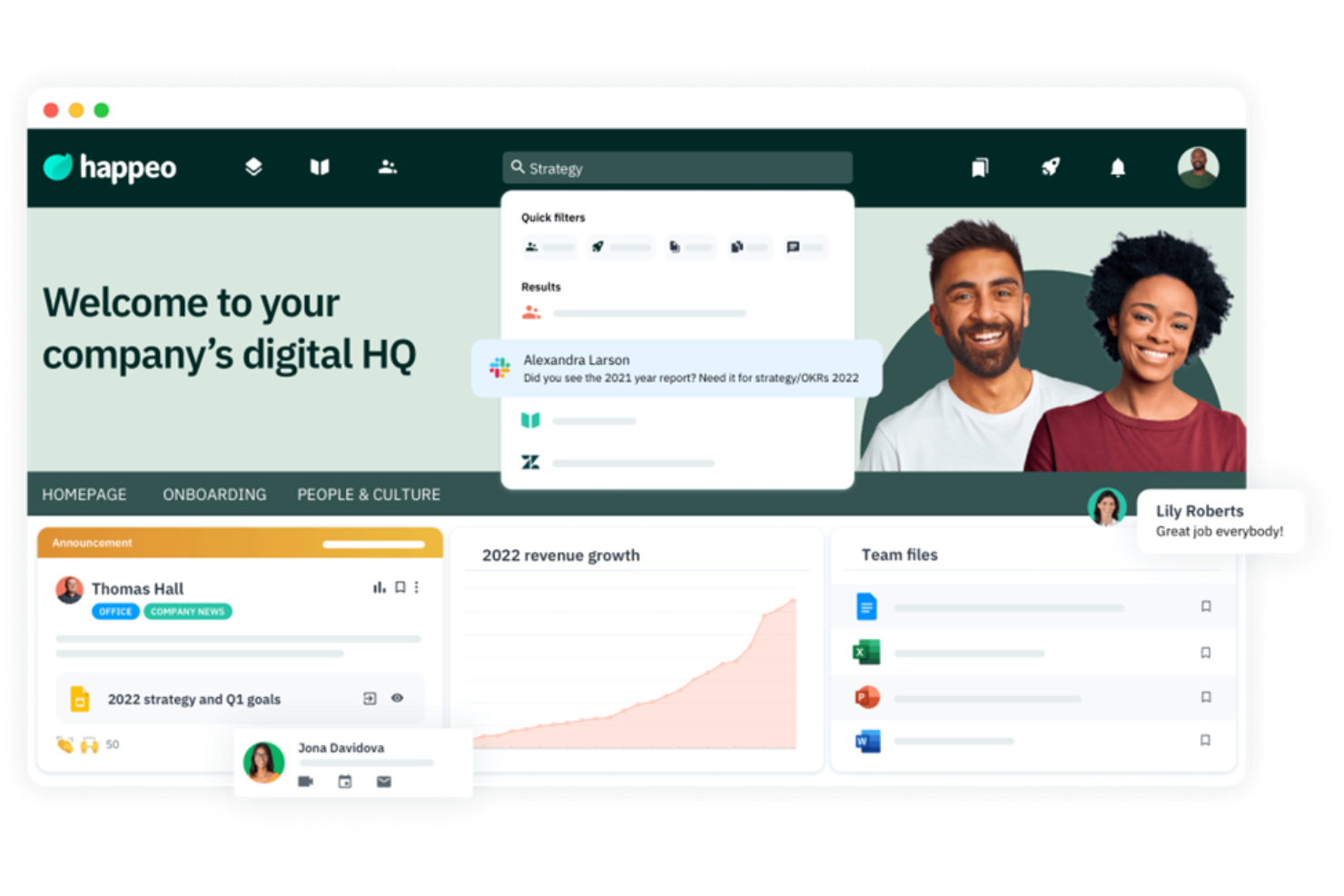 Happeo screenshot - 10 beste intranetsoftware voor kleine bedrijven beoordeeld in 2026