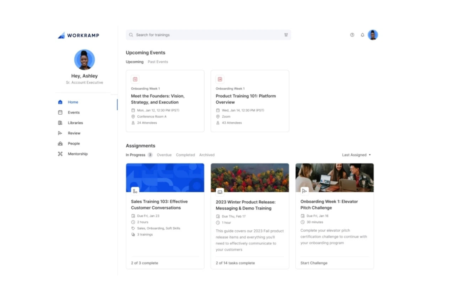WorkRamp screenshot - 10 beste AI-feedbacksoftware voor werknemerstraining beoordeeld in 2026