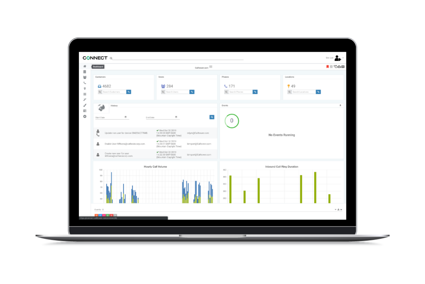 Calltower screenshot - 10 beste software voor uniforme communicatie beoordeeld in 2026
