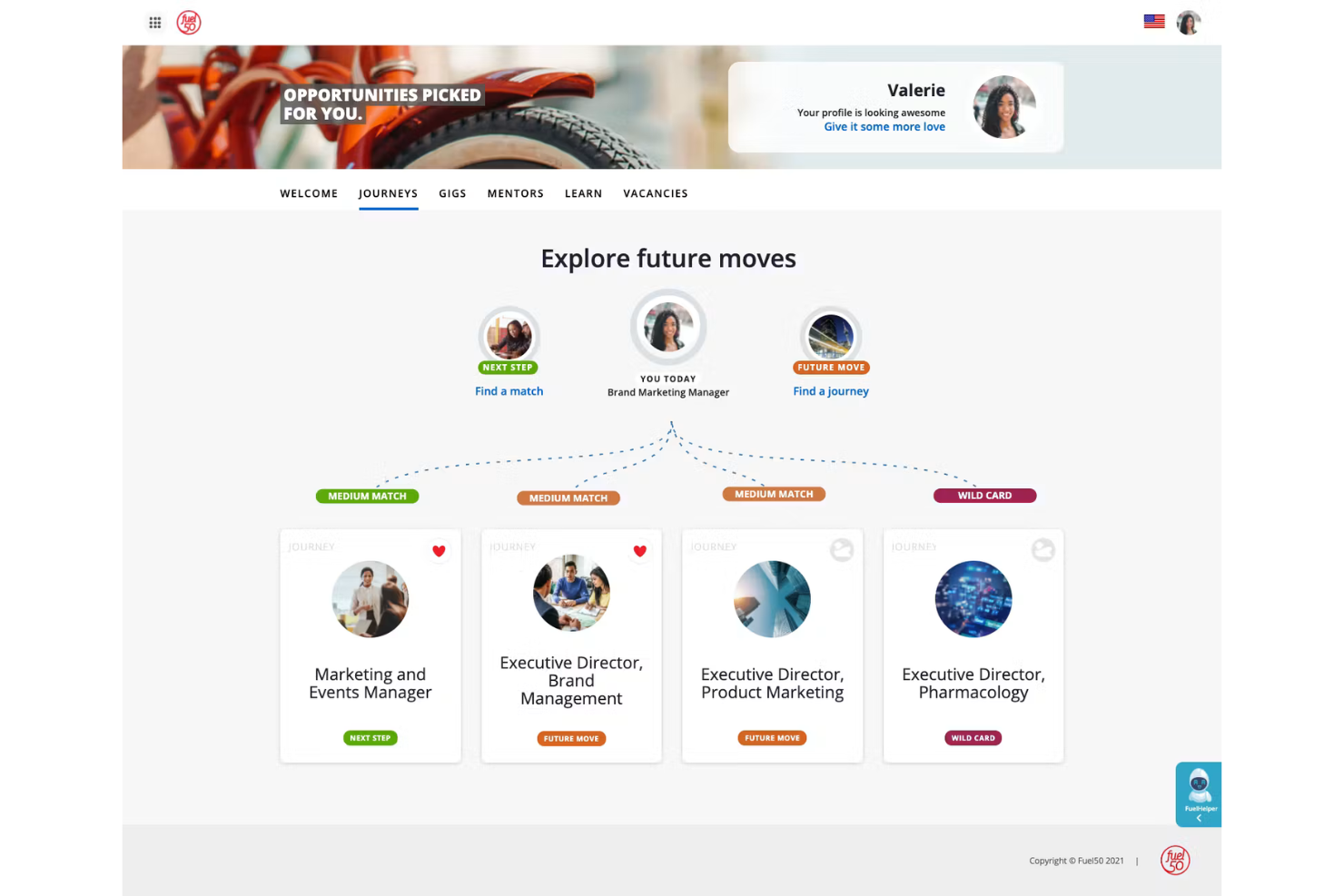 Fuel50 screenshot - 16 beste software voor loopbaancoaching in 2026