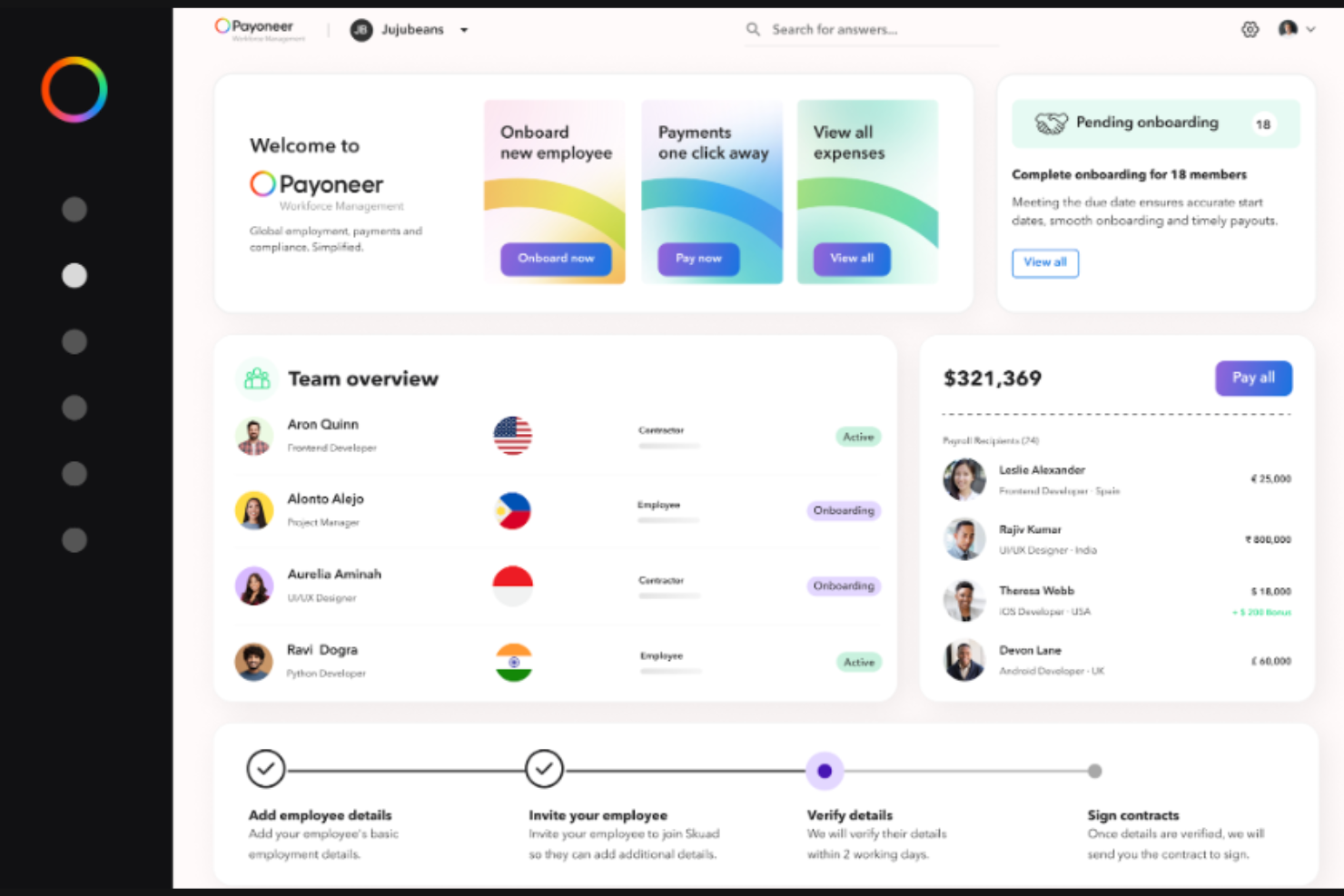 Boundless screenshot - 10 beste diensten voor werkgeverschap op papier in Belarus voor 2026