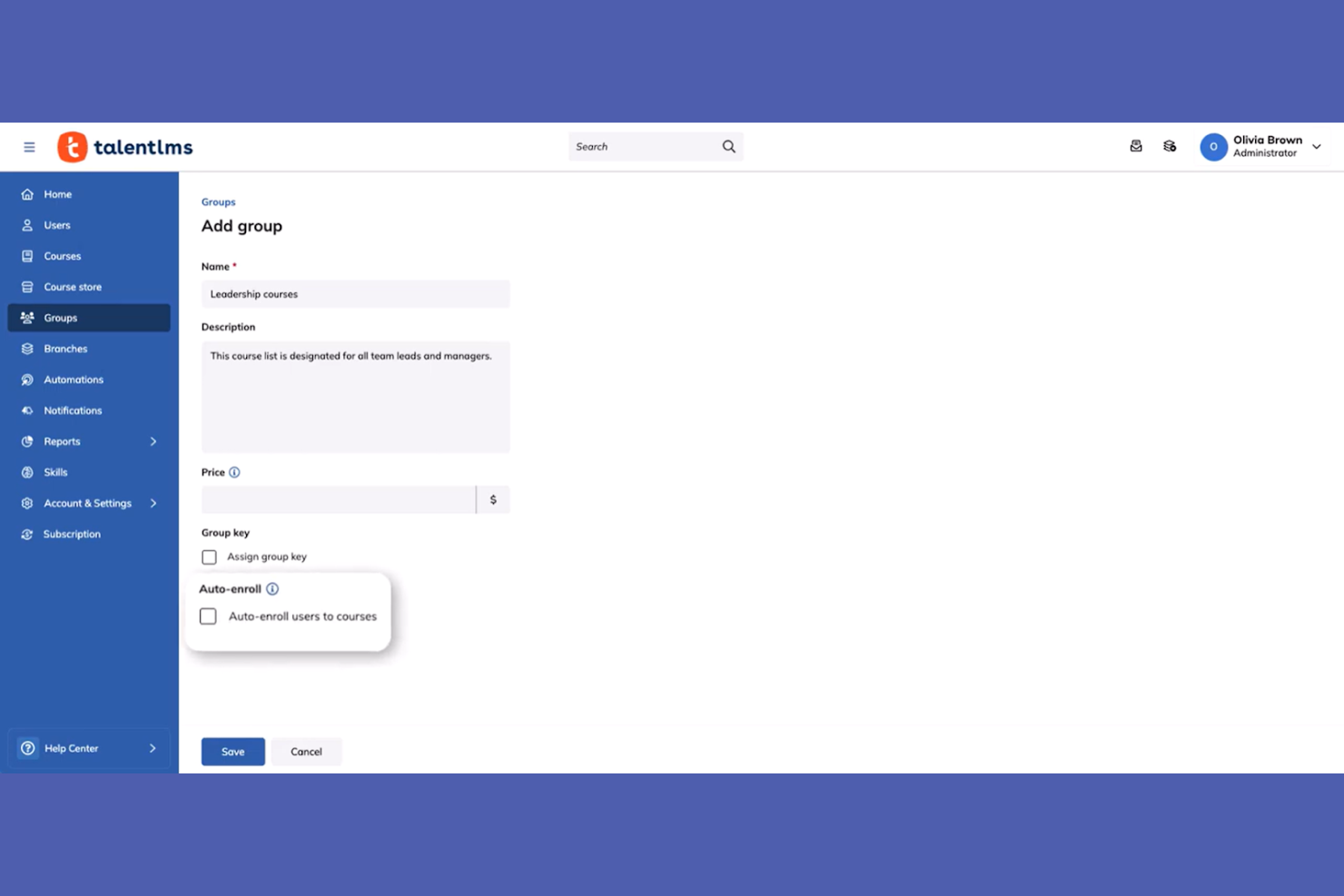 TalentLMS screenshot - De 10 beste gratis LMS’en beoordeeld in 2026
