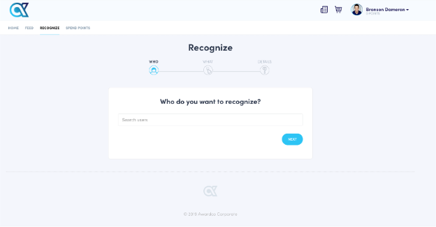 Awardco screenshot - 10 beste AI-softwaretools voor werknemerserkenning beoordeeld in 2026