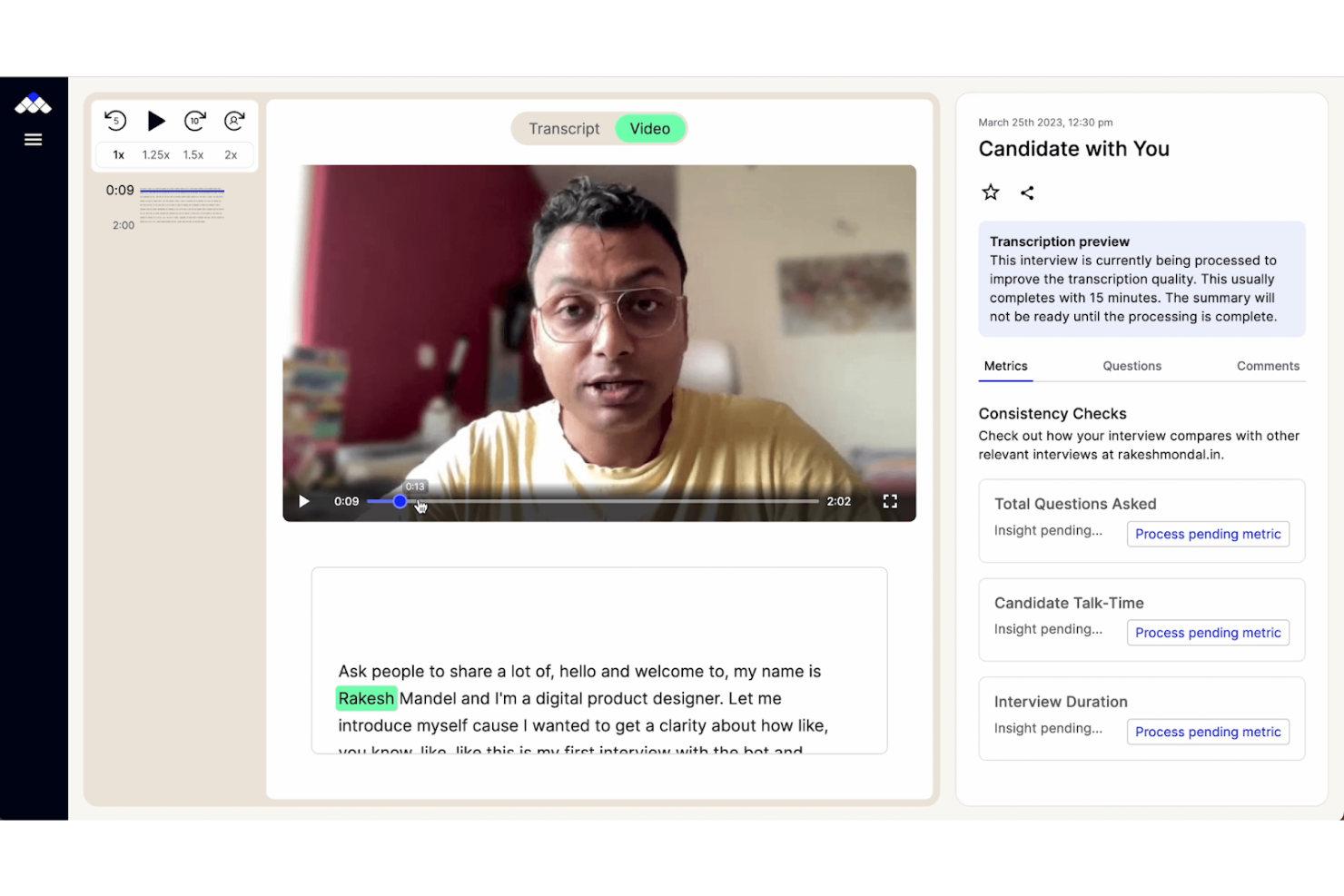 Metaview screenshot - De 10 beste AI-software voor sollicitatiegesprekken, beoordeeld in 2026