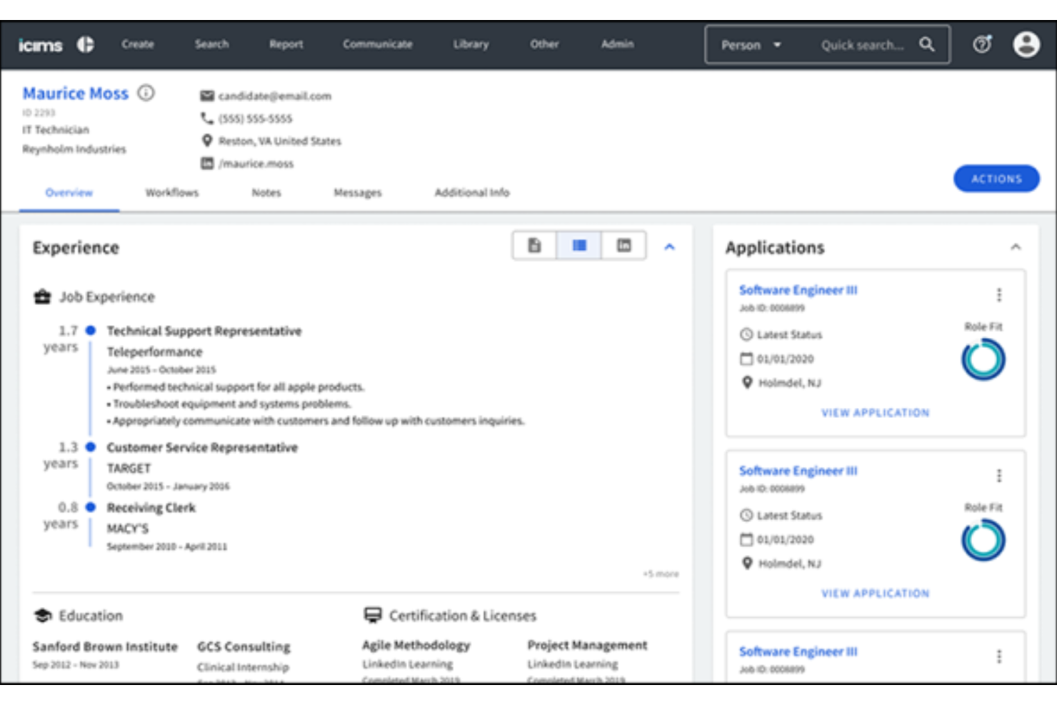 iCIMS screenshot - 10 beste AI-talentmanagementsoftware beoordeeld in 2026