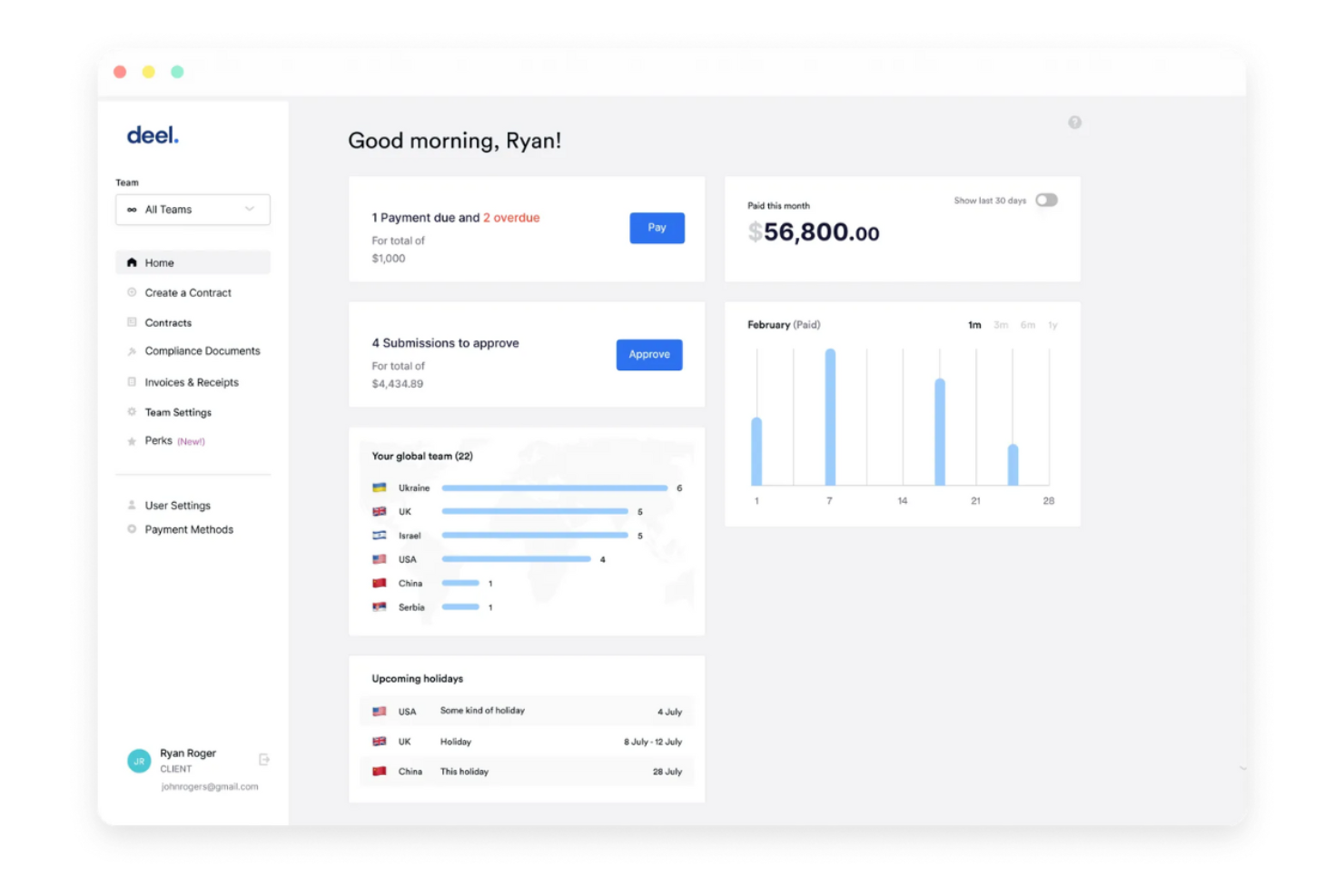 Deel Payroll screenshot - 10 beste AI-loonsoftwareprogramma’s beoordeeld in 2026