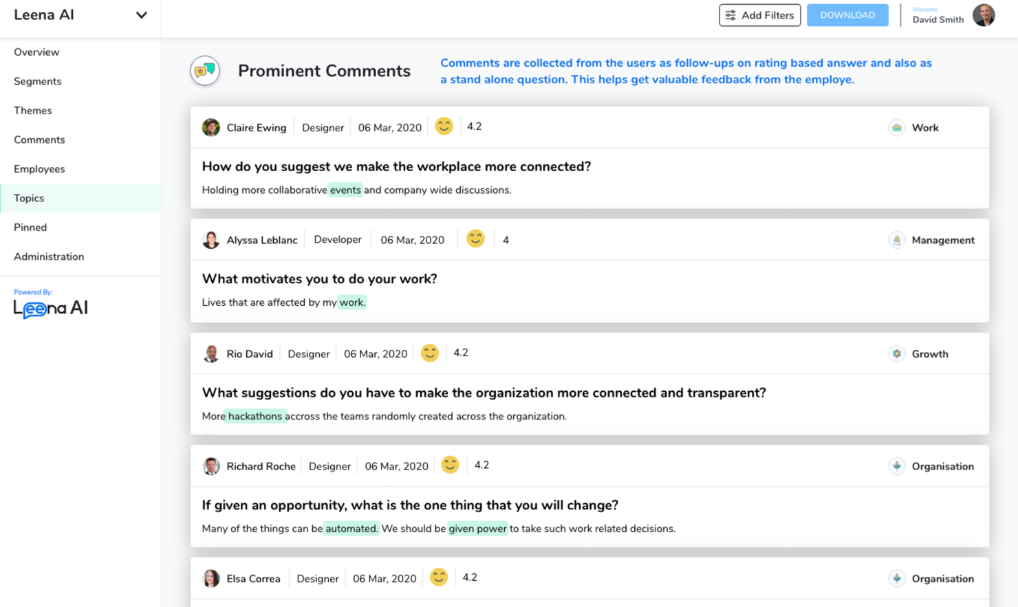 Leena AI screenshot - 10 Beste HR-chatbots beoordeeld in 2026