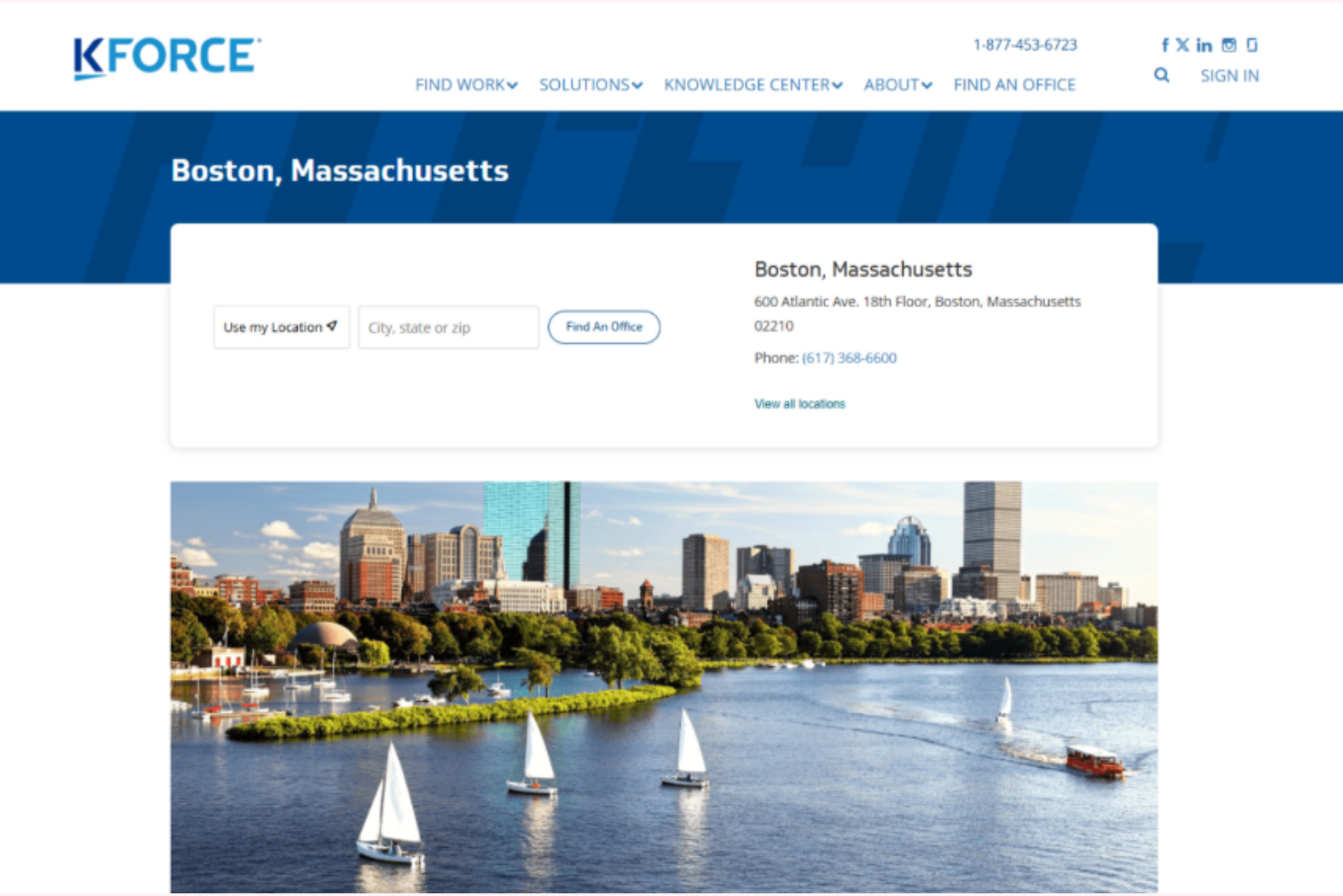 Kforce screenshot - 10 beste wervingsbureaus in Boston beoordeeld in 2026