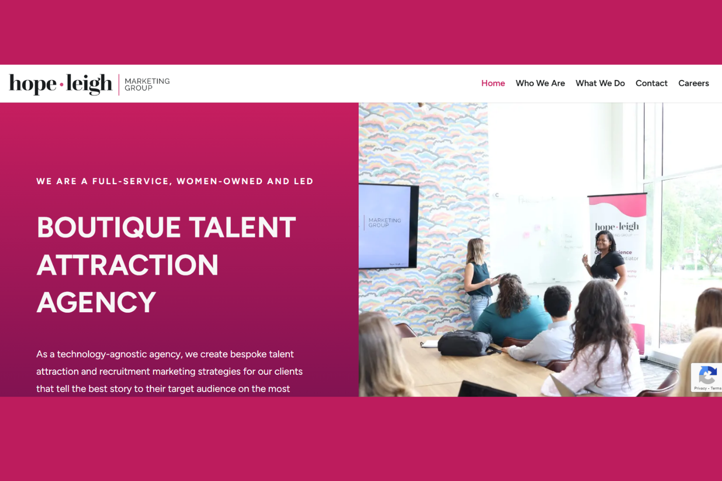 Hope Leigh Marketing Group screenshot - 10 beste wervingsmarketingbureaus beoordeeld in 2026