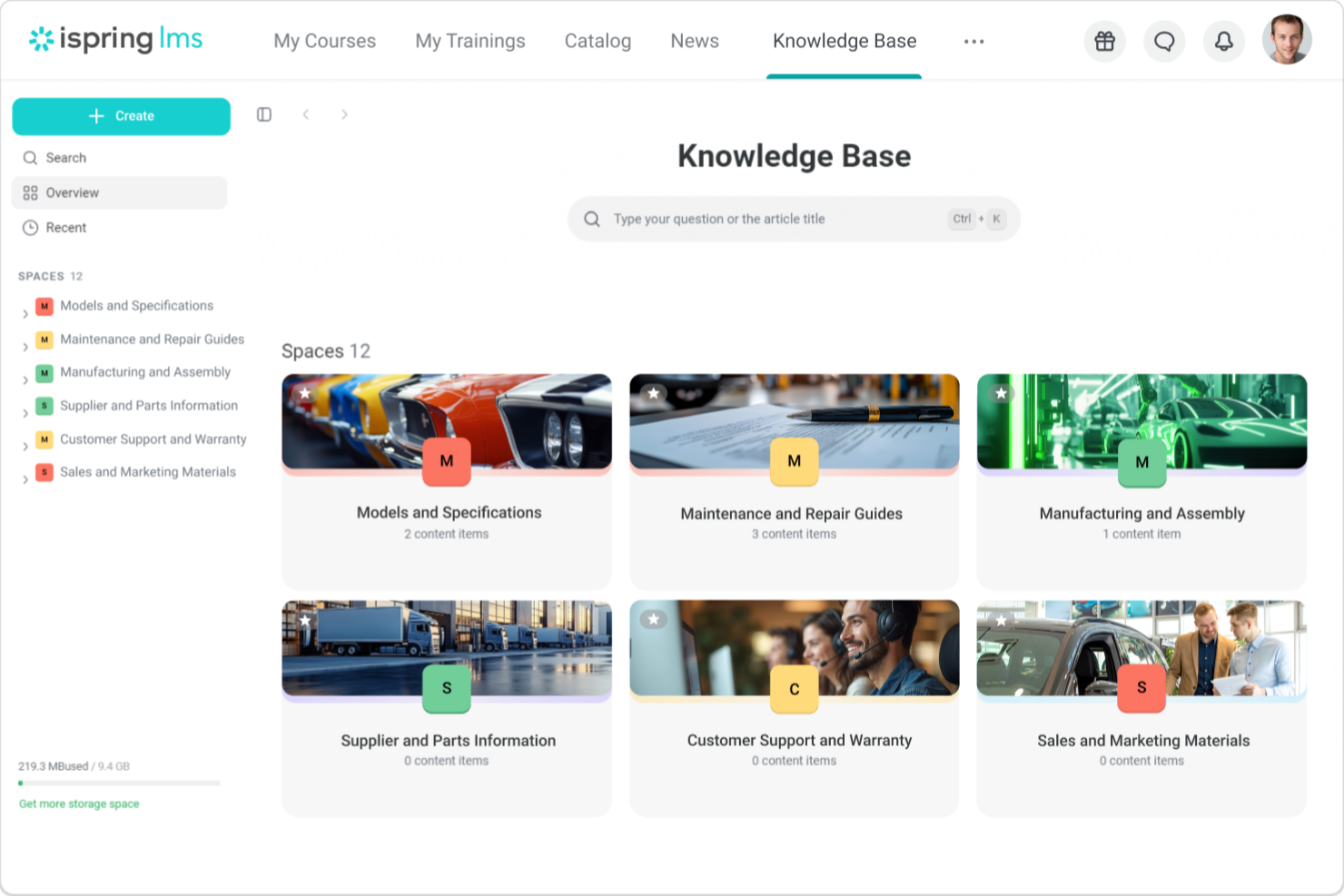 iSpring LMS screenshot - 10 beste kennisbanksoftware beoordeeld in 2026