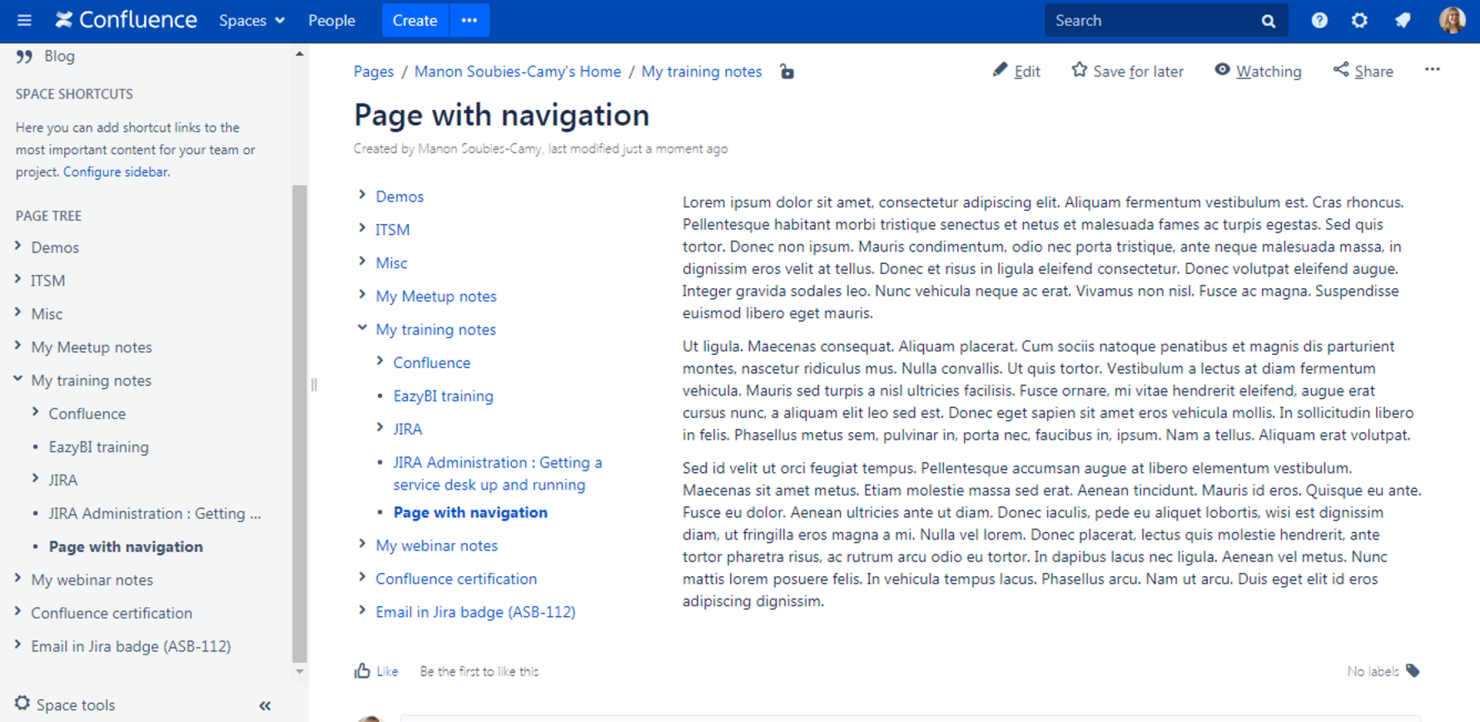 Confluence screenshot - 10 beste software voor kennisbanken, beoordeeld in 2026