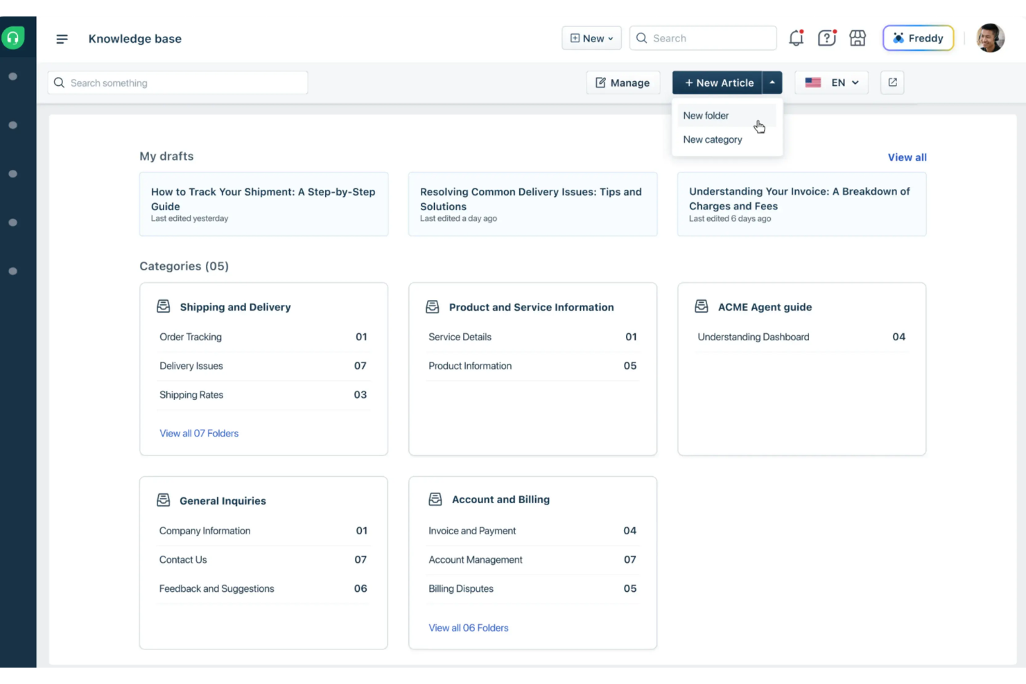 Freshdesk screenshot - 10 beste kennisbanksoftware beoordeeld in 2026