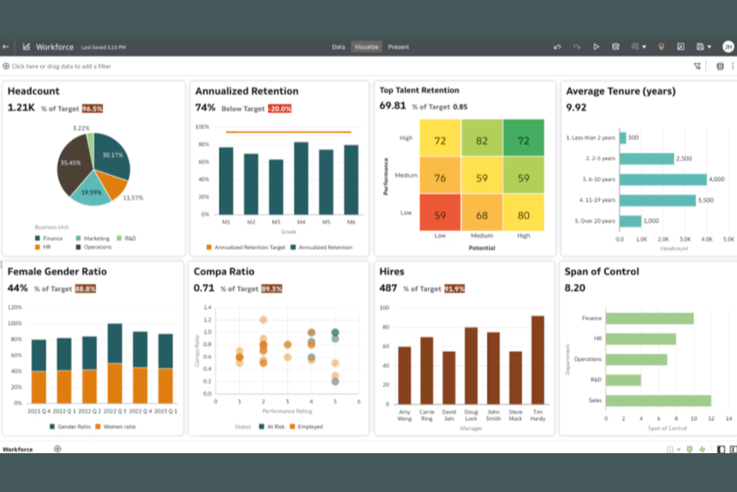 Oracle Fusion HCM Analytic screenshot - 10 Beste software voor voorspellende analyses voor HR in 2026