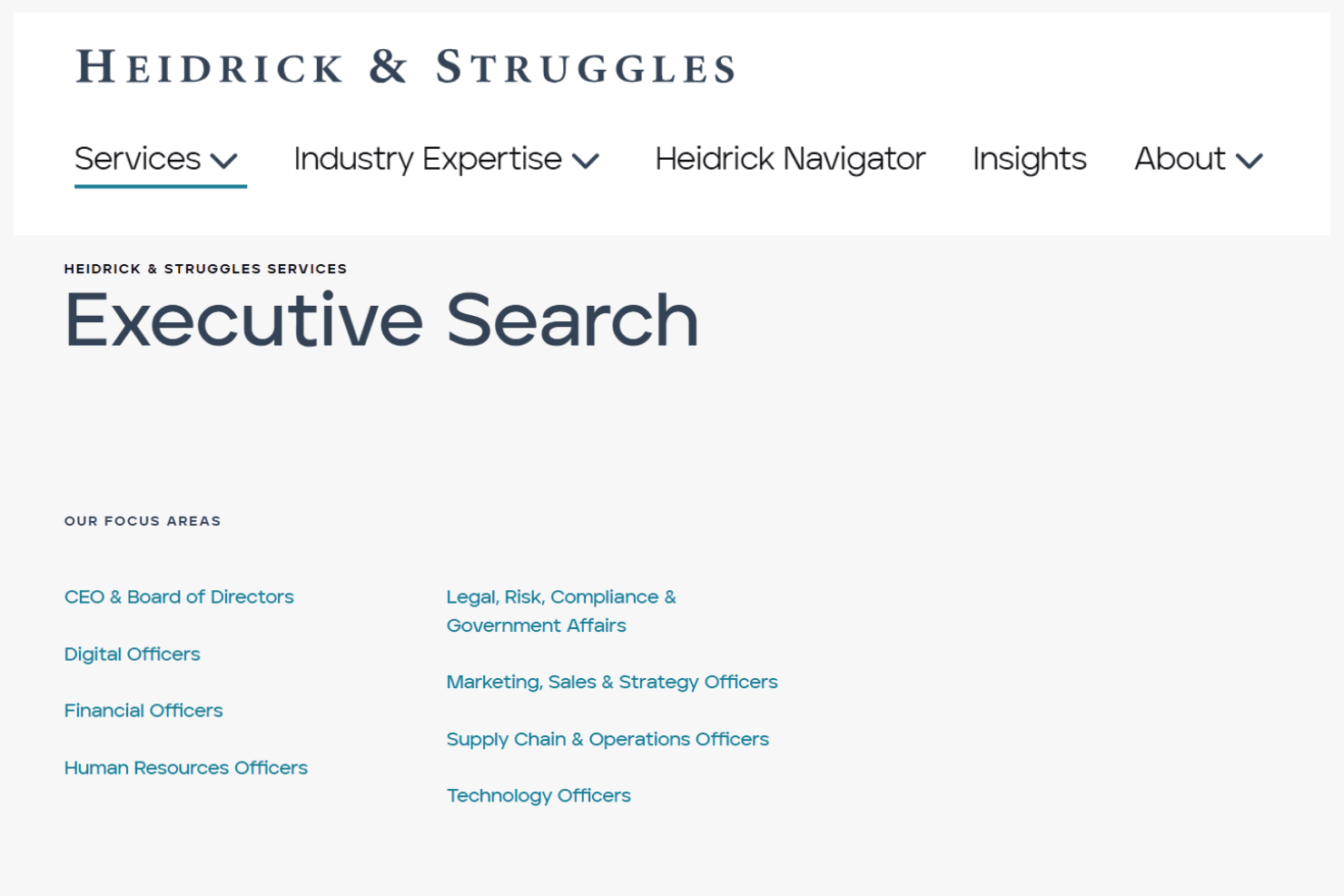 Heidrick &amp; Struggles screenshot - 10 beste wervingsbureaus voor CEO’s beoordeeld in 2026