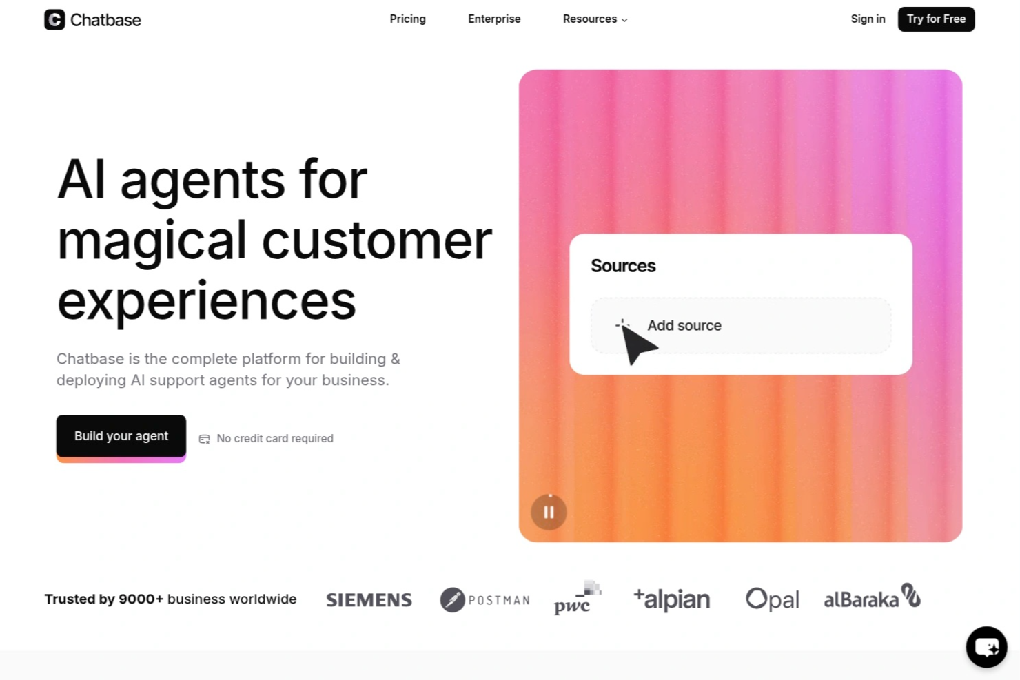 Chatbase screenshot - 10 beste AI-tools voor bedrijven beoordeeld in 2026