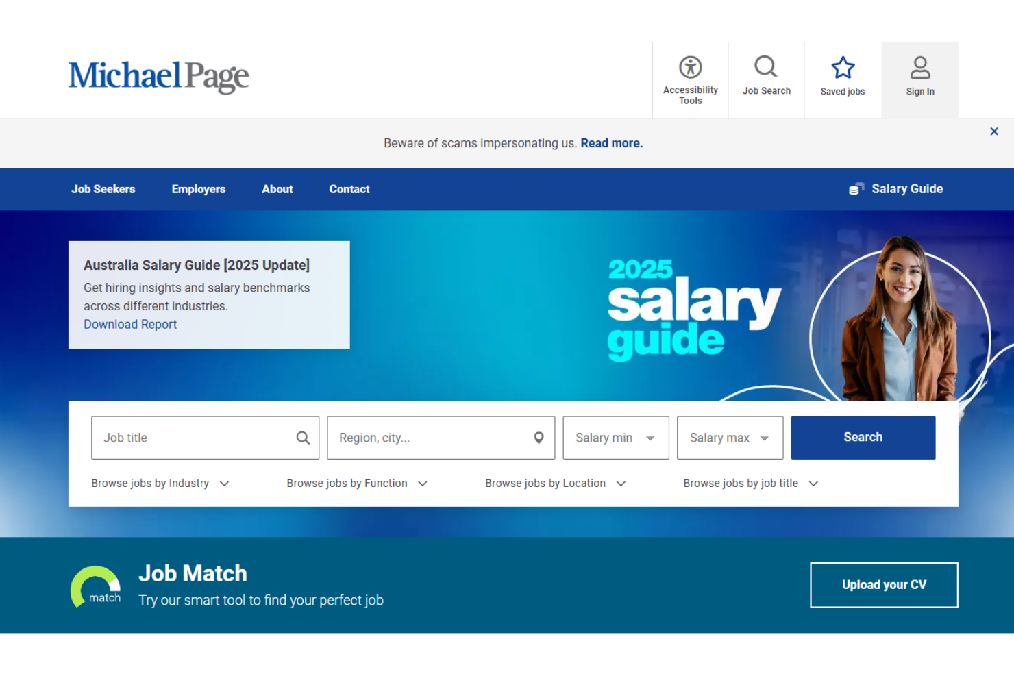 Michael Page screenshot - 10 beste wervingsbedrijven in Sydney beoordeeld in 2026