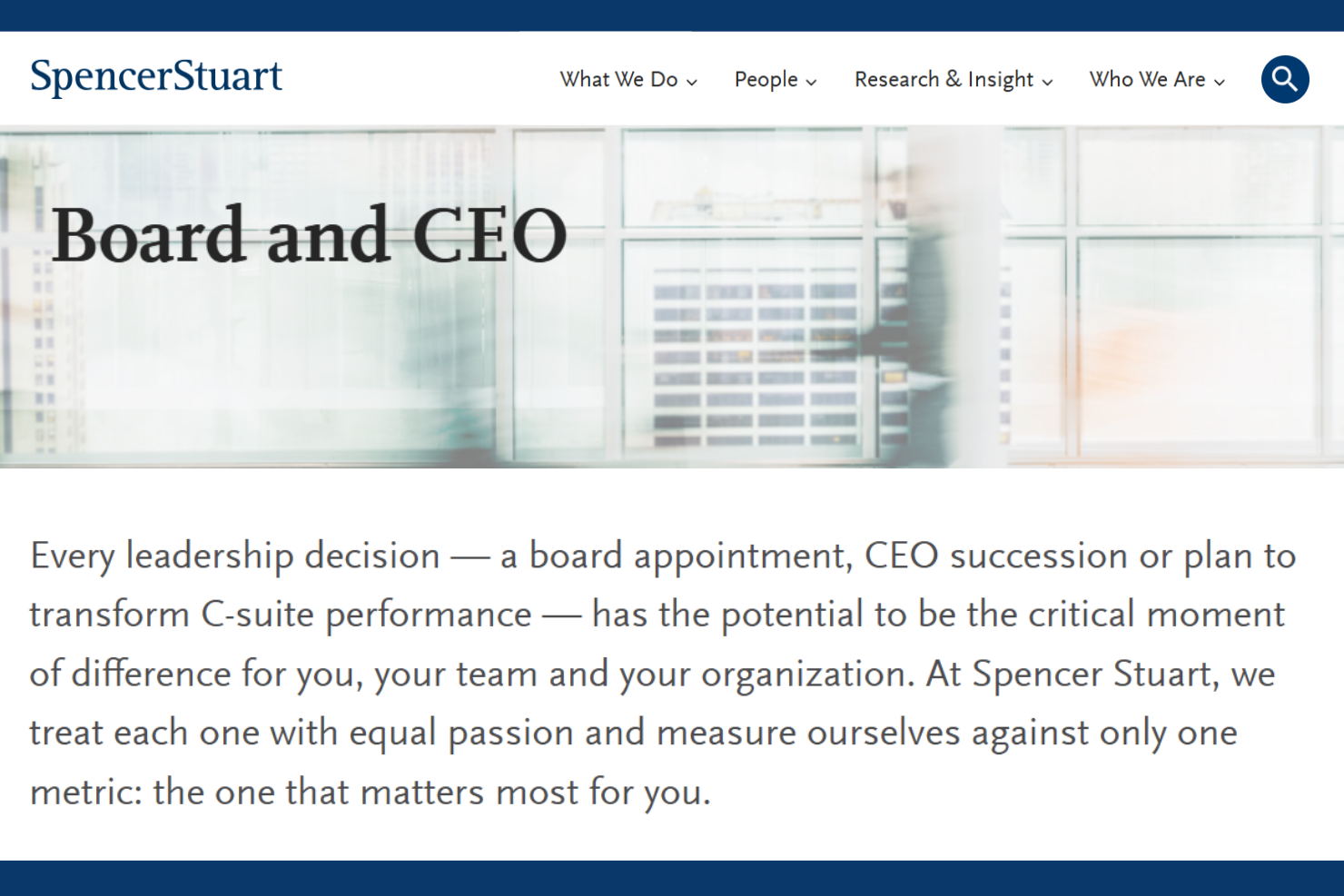 Spencer Stuart screenshot - 10 beste wervingsbureaus voor CEO’s beoordeeld in 2026