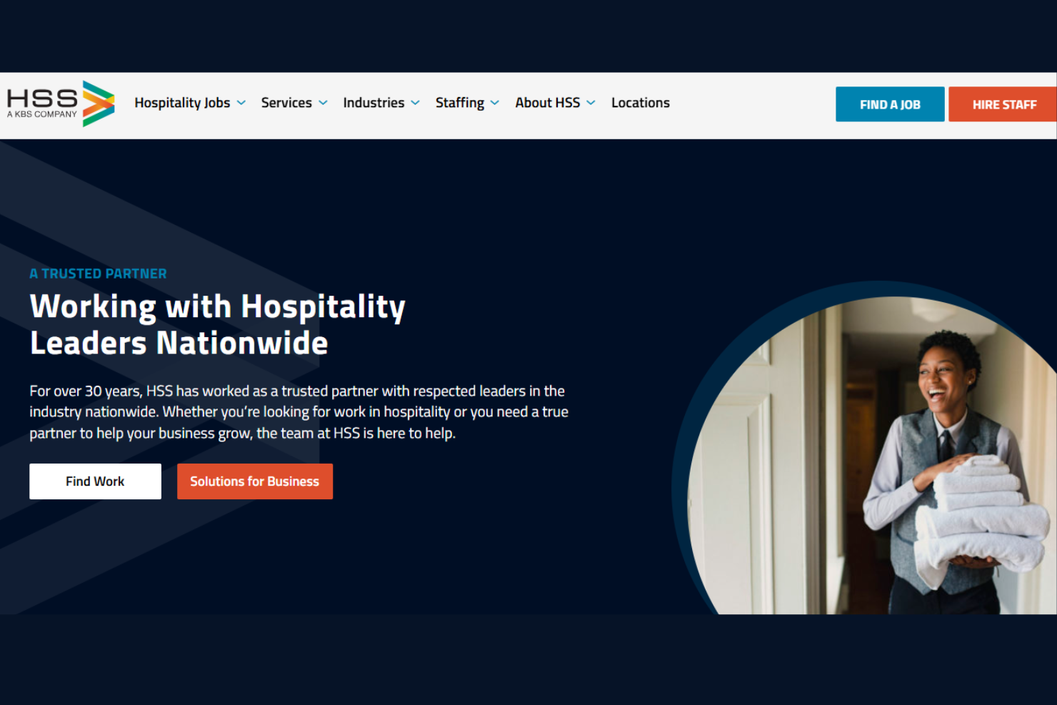 Hospitality Staffing Solutions screenshot - 10 Beste wervingsbureaus voor de horeca beoordeeld in 2026