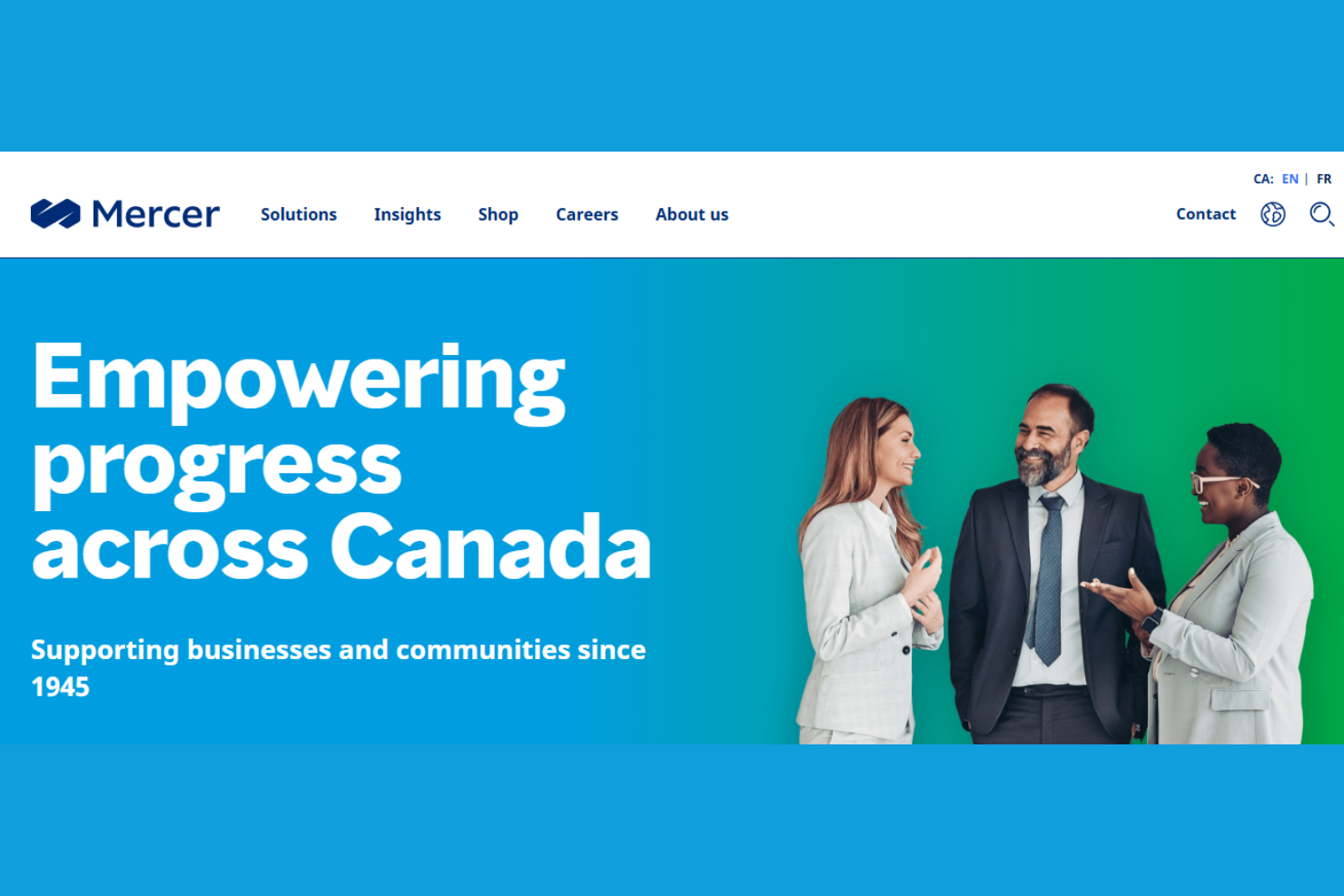 Mercer Canada screenshot - 10 beste HR-adviesbureaus in Canada beoordeeld in 2026