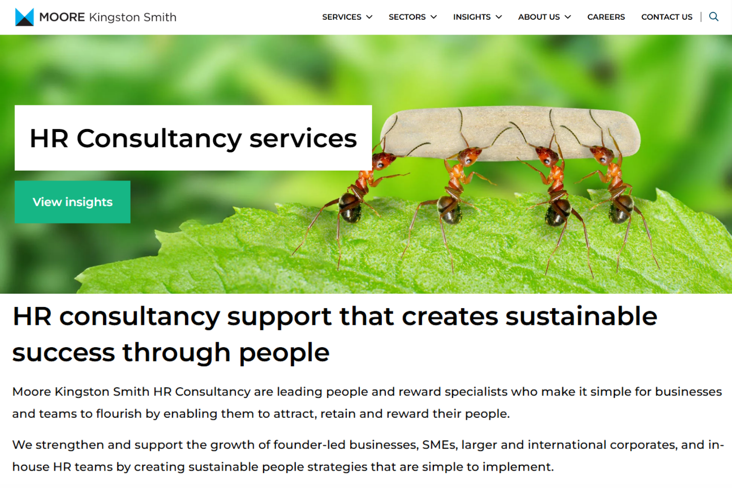 Moore Kingston Smith screenshot - 10 beste HR-adviesbureaus in Londen beoordeeld in 2026