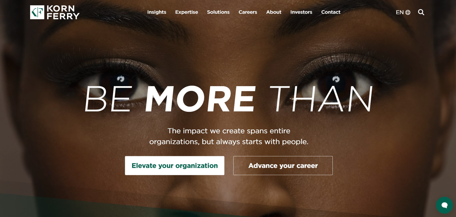 Korn Ferry screenshot - 10 beste wervingsbureaus voor verkoop beoordeeld in 2026