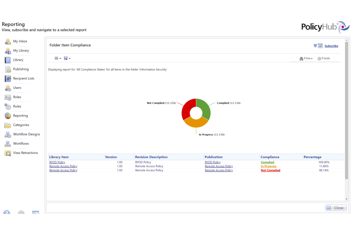 Mitratech PolicyHub screenshot - 10 beste software voor beleidsbeheer van 2026: beoordeeld