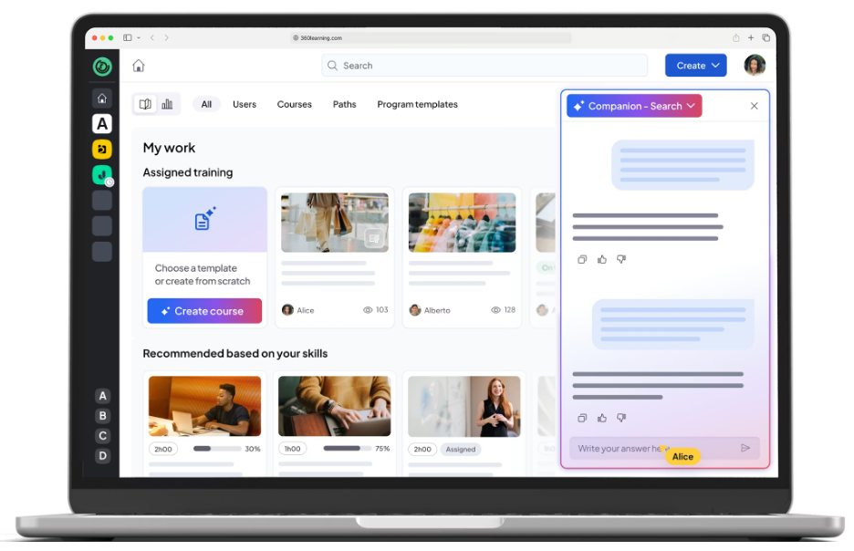 360Learning screenshot - 10 beste microlearningsoftware beoordeeld in 2026