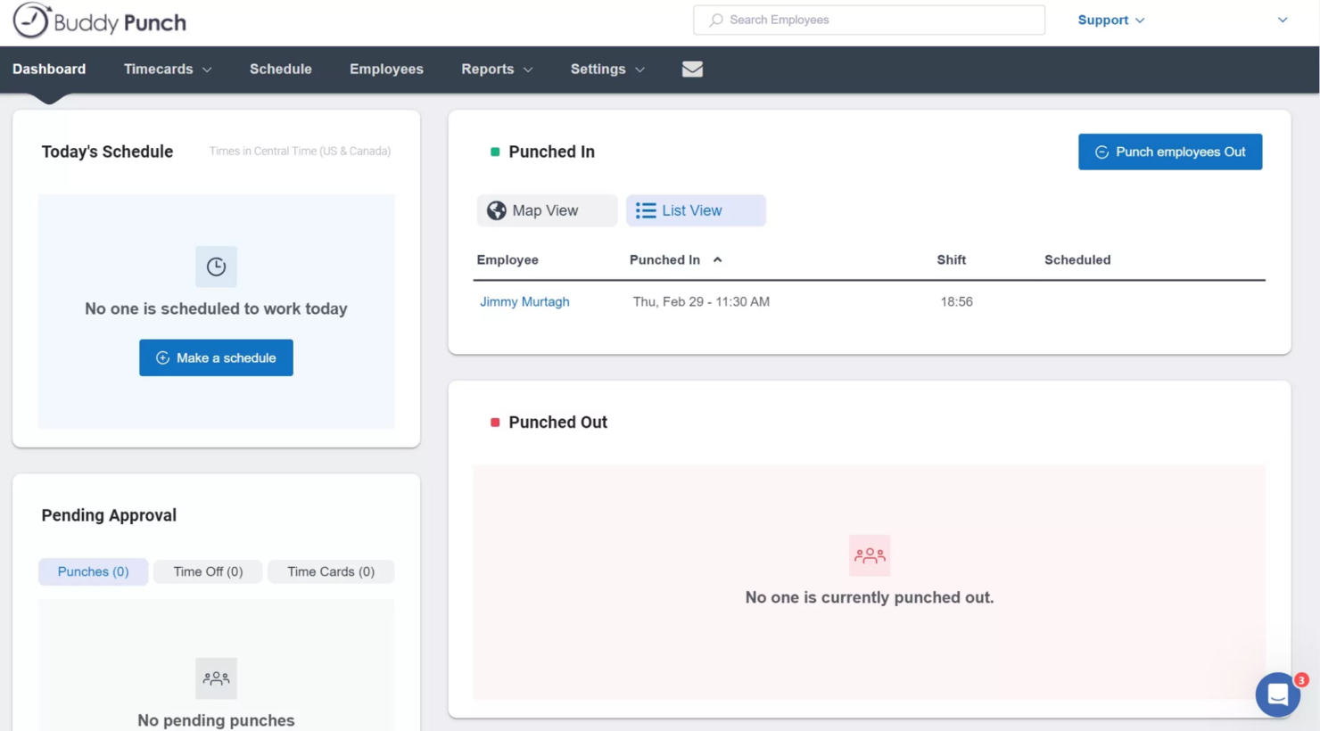 Buddy Punch screenshot - 10 beste software voor tijdregistratie van werknemers, beoordeeld in 2026