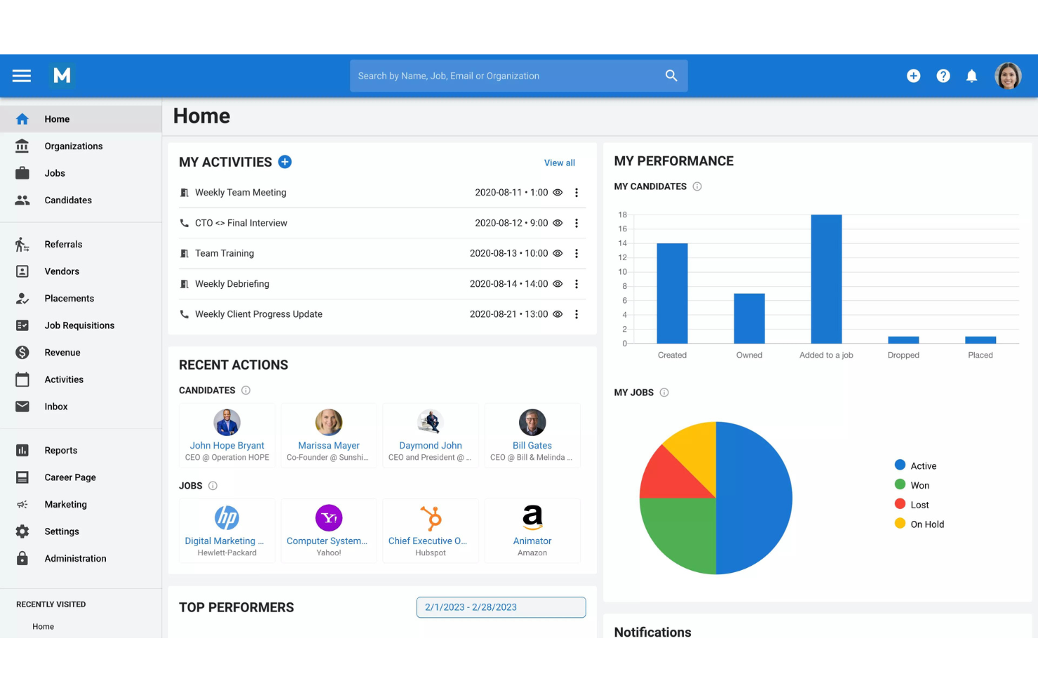 Manatal screenshot - 10 beste gratis wervingssoftware beoordeeld in 2026