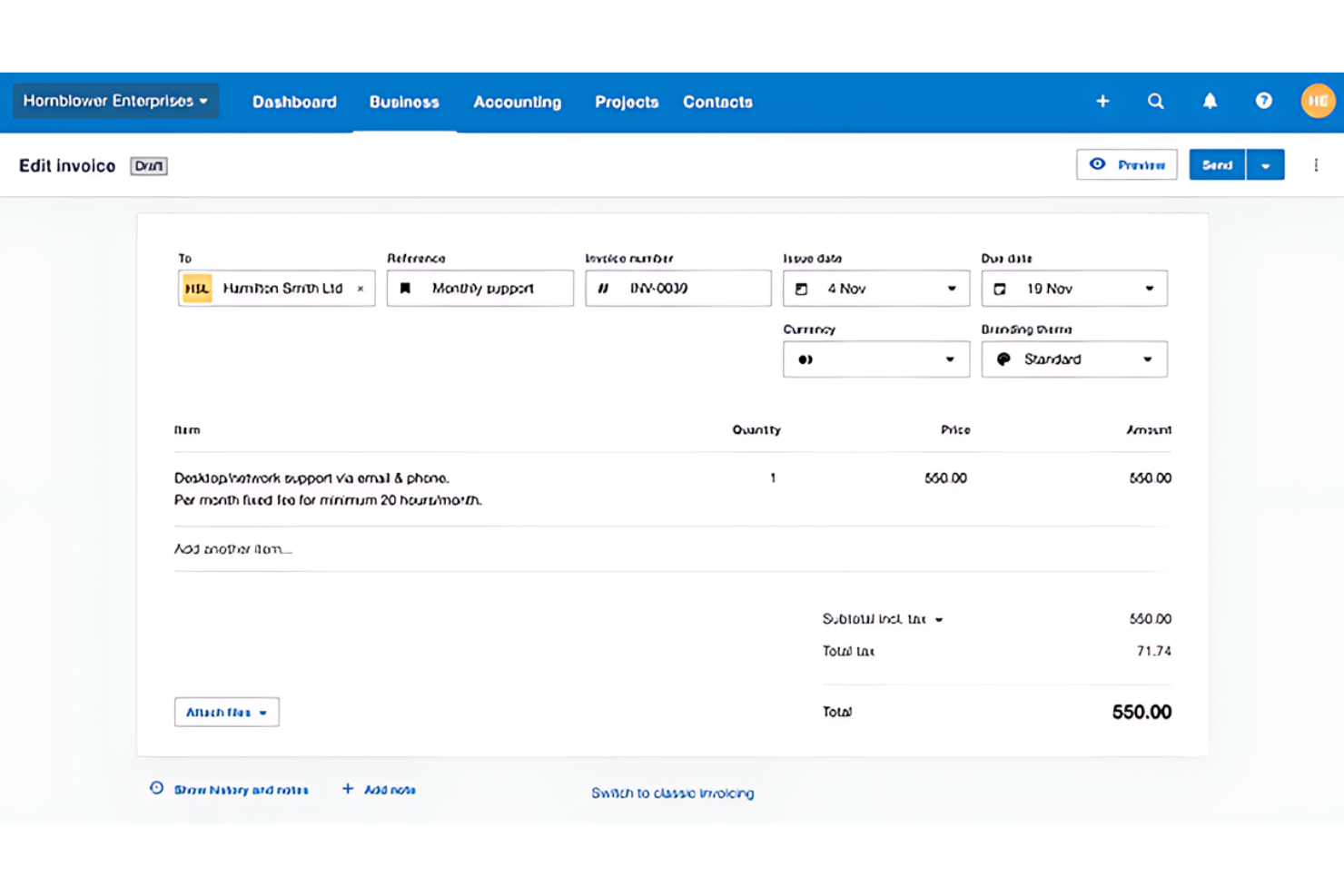 Xero screenshot - 10 beste facturatie- en salarisadministratiesoftware van 2026