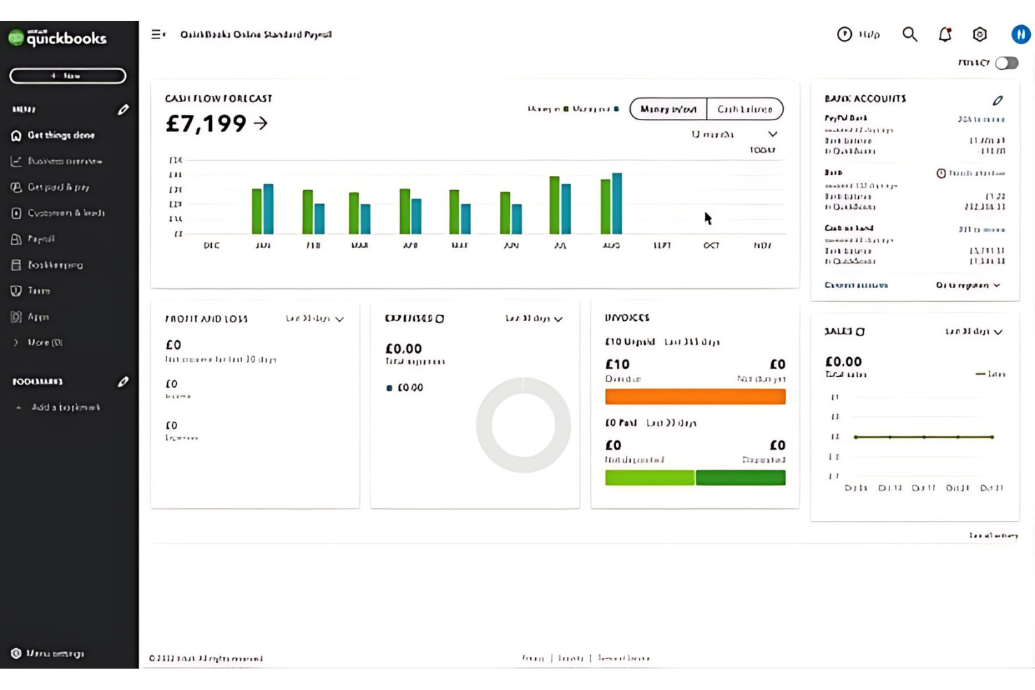 QuickBooks screenshot - 10 beste facturatie- en salarisadministratiesoftware van 2026