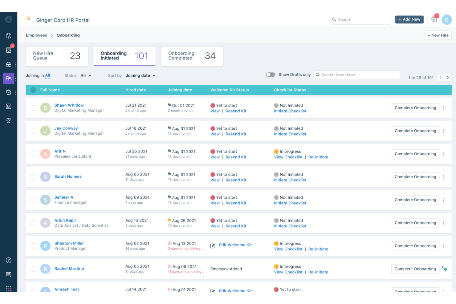 Freshteam screenshot - 10 beste wervingssoftware voor kleine bedrijven in 2026