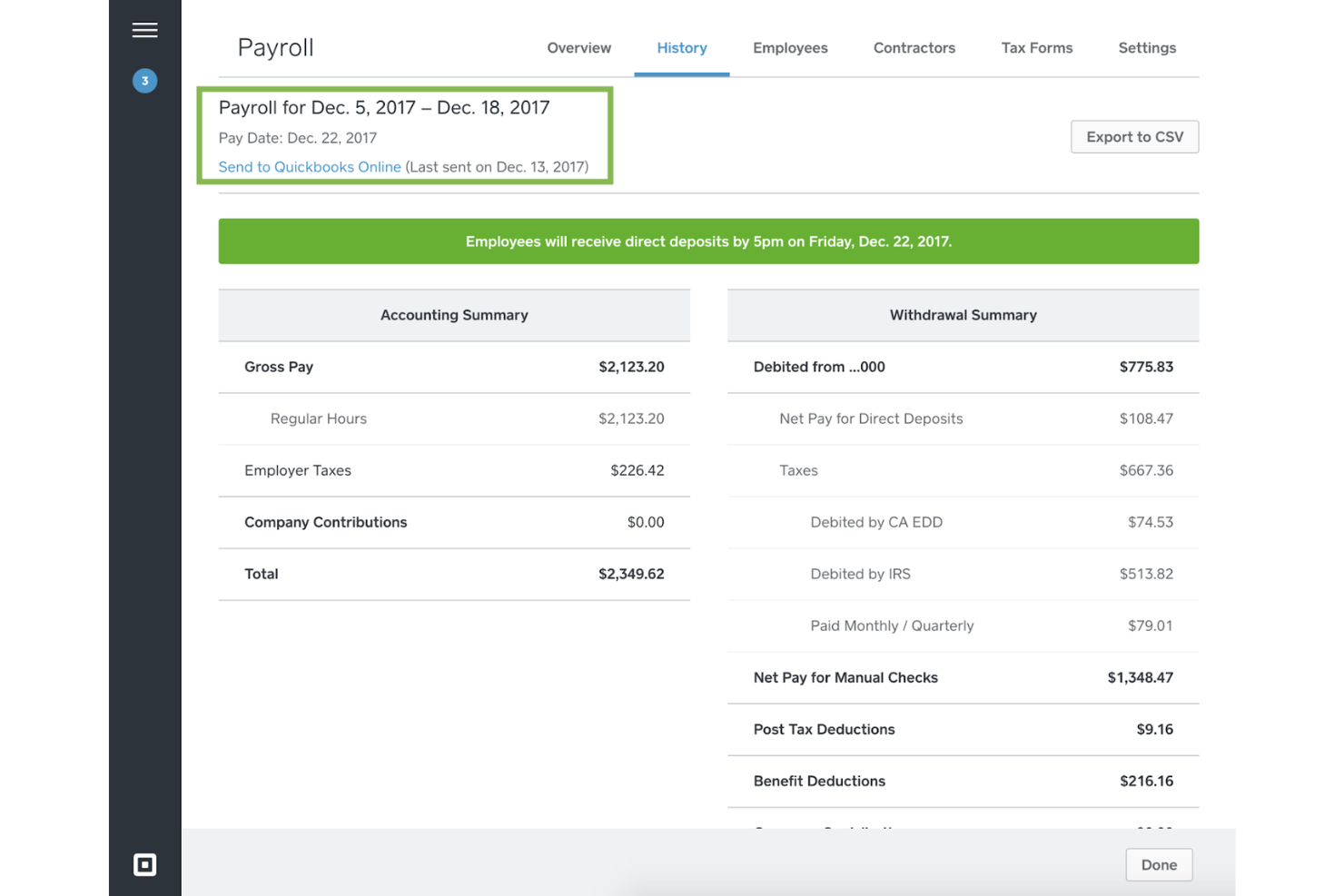 Square Payroll screenshot - 10 beste loonadministratiesoftware voor restaurants beoordeeld in 2026