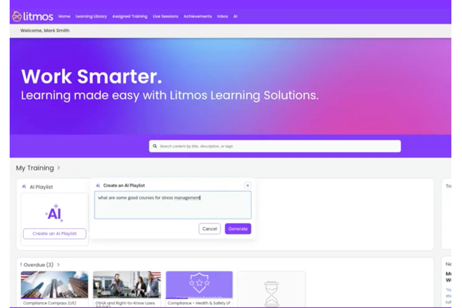 Litmos LMS screenshot - 10 beste AI-leermanagementsystemen beoordeeld in 2026